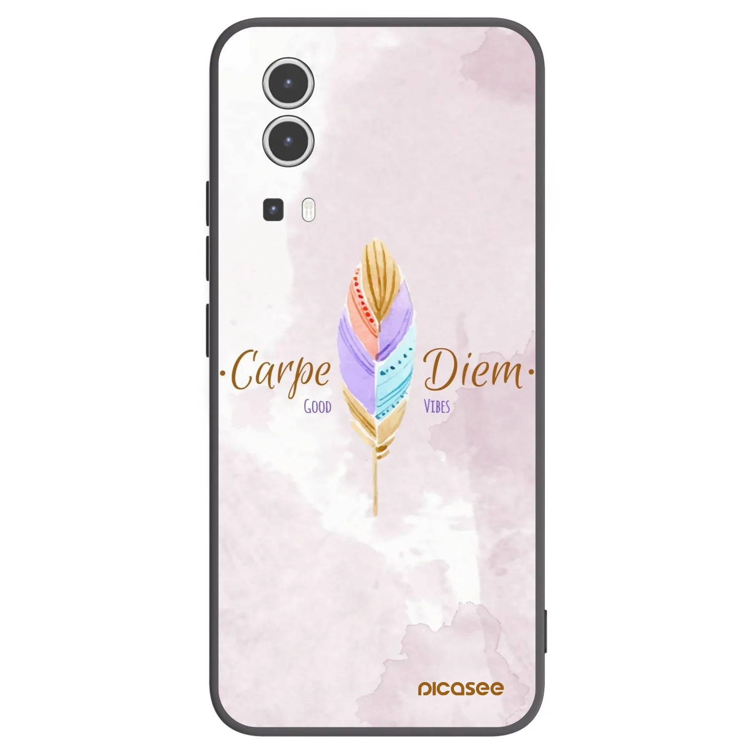 Picasee husă neagră din silicon pentru Vivo Y72 5G - Carpe Diem