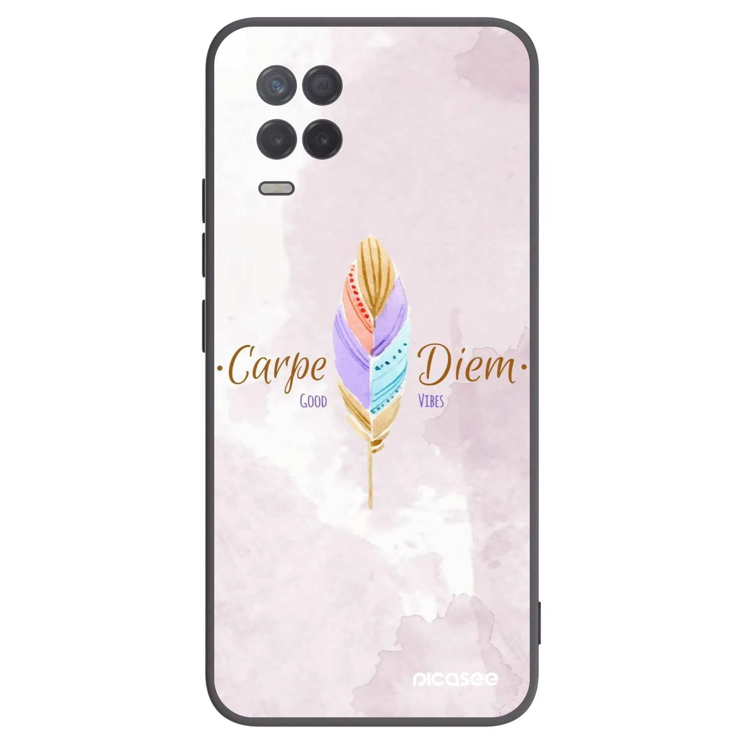 Picasee husă neagră din silicon pentru Realme 8 5G - Carpe Diem