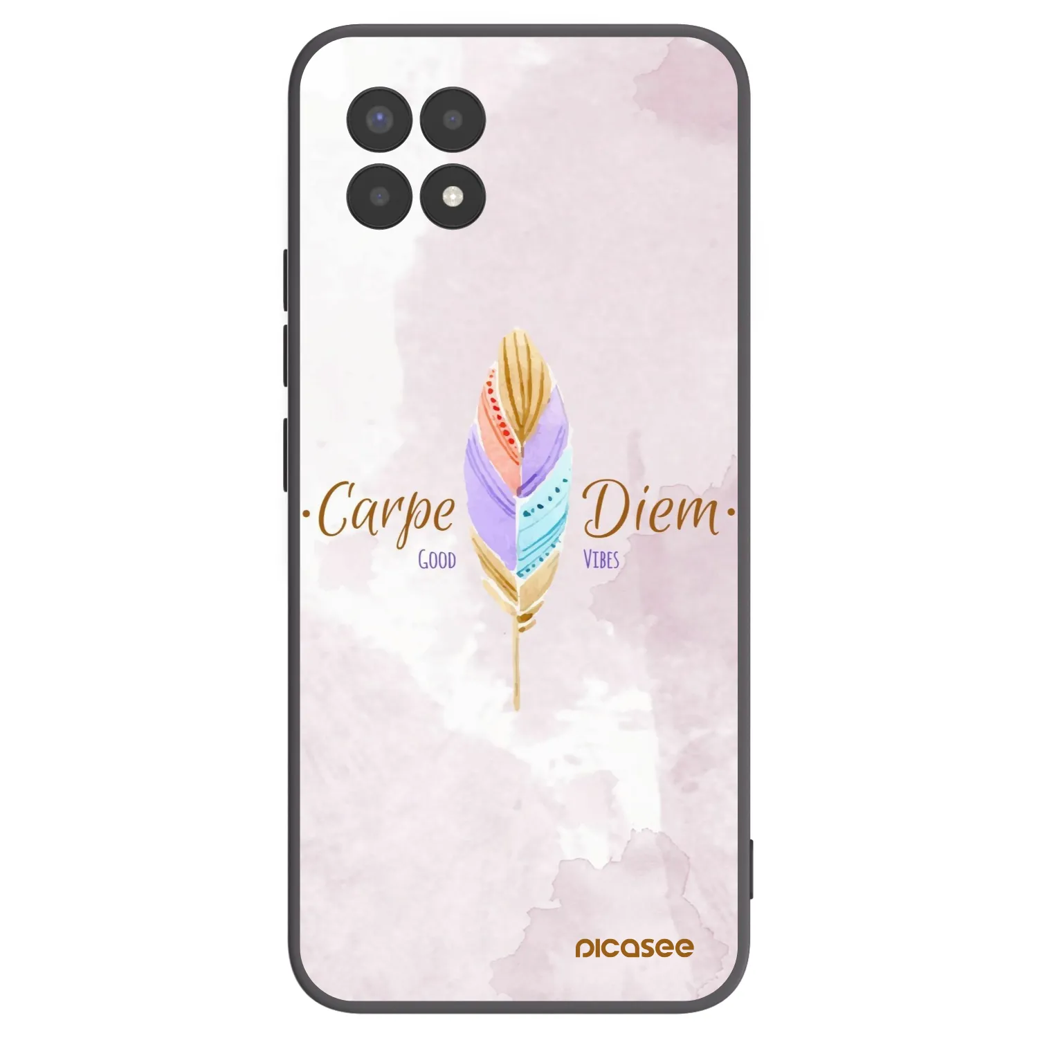 Picasee husă neagră din silicon pentru Realme 8i - Carpe Diem