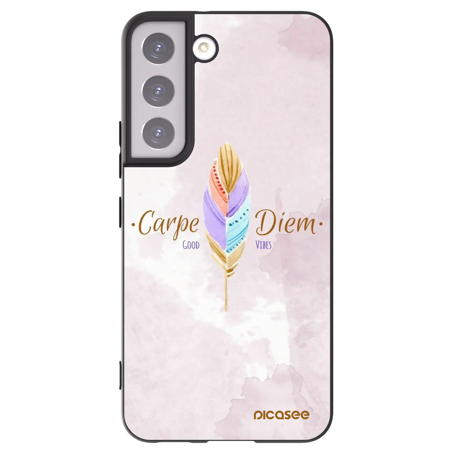 Picasee husă neagră din silicon pentru Samsung Galaxy S22 5G - Carpe Diem