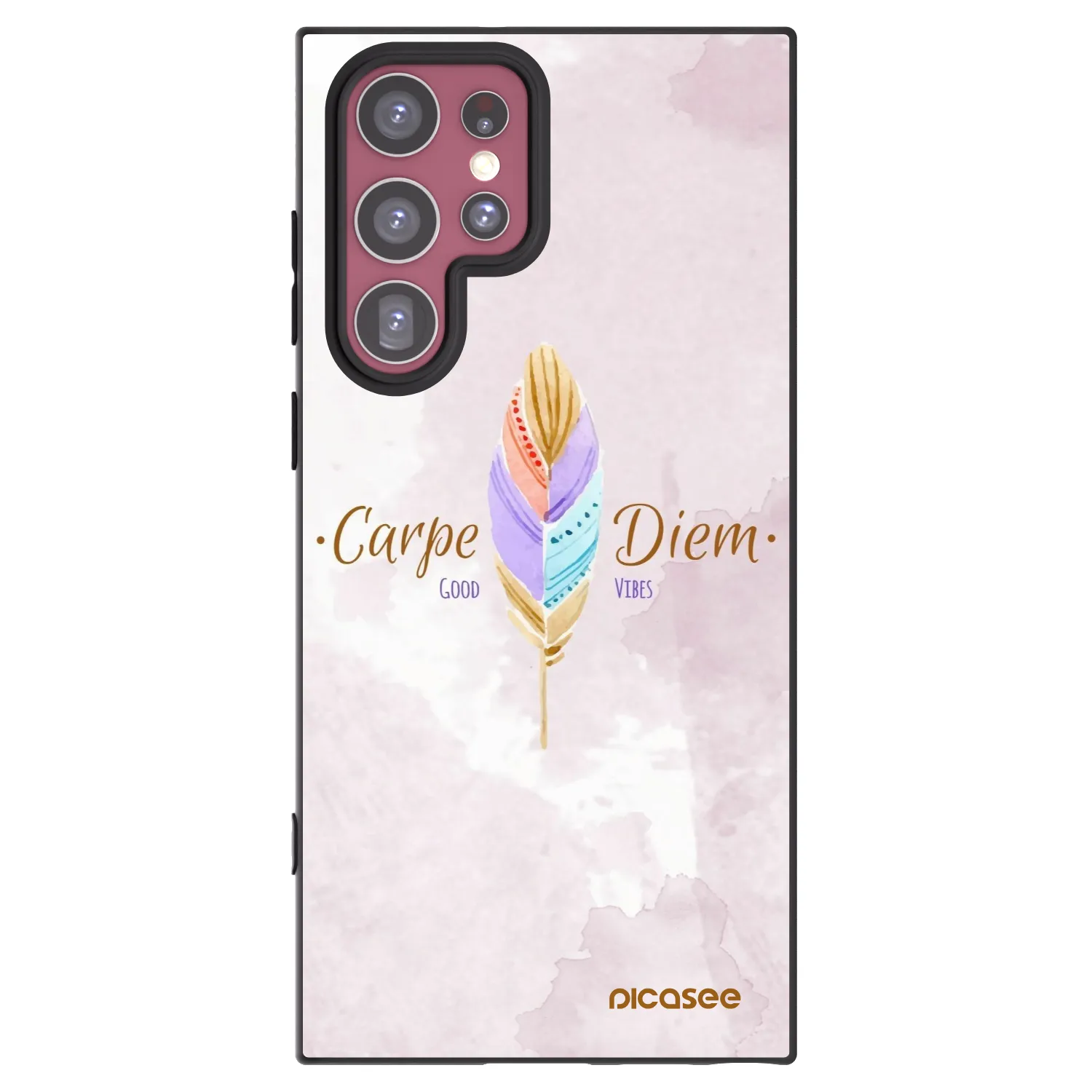 Picasee husă neagră din silicon pentru Samsung Galaxy S22 Ultra 5G - Carpe Diem