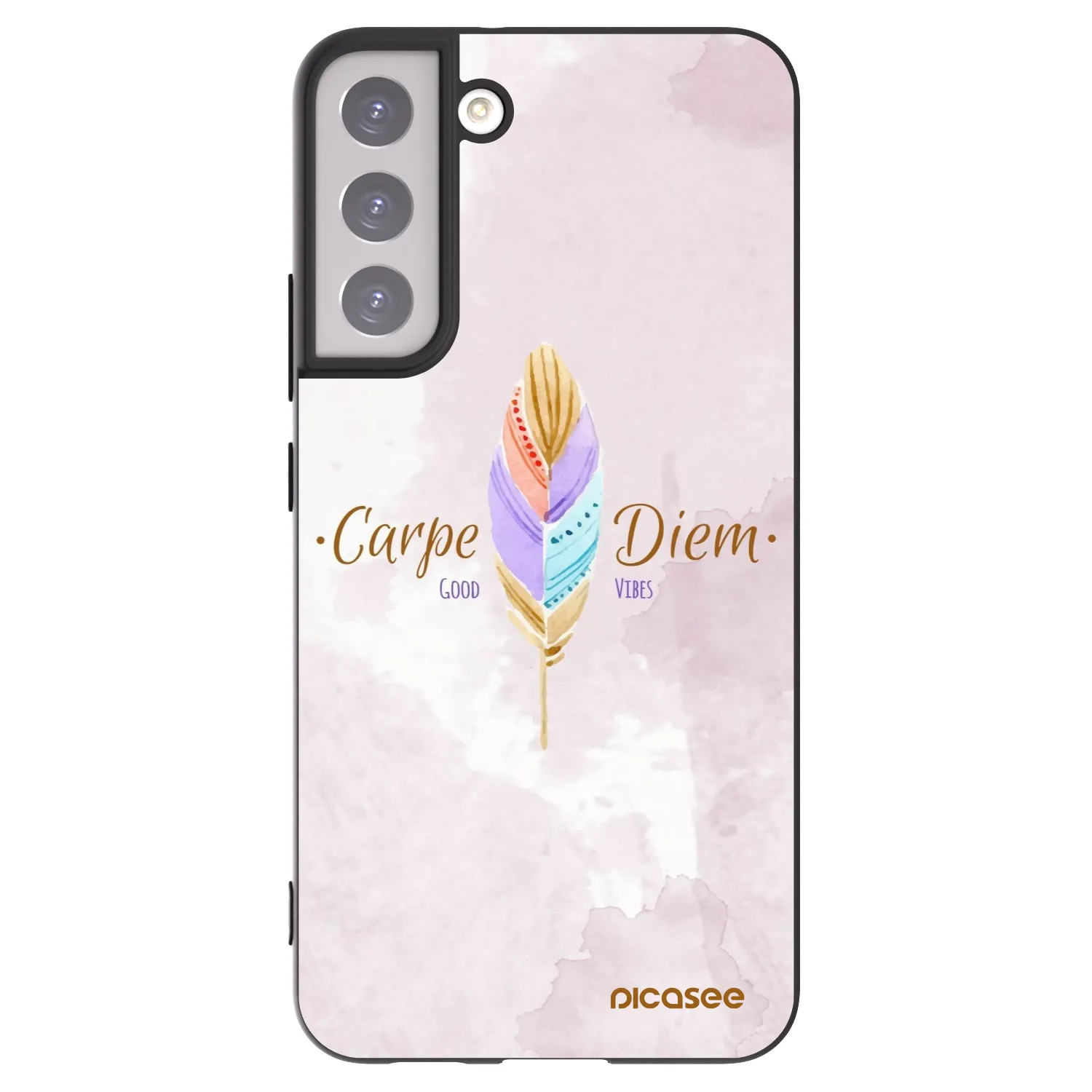 Picasee husă neagră din silicon pentru Samsung Galaxy S22+ 5G - Carpe Diem