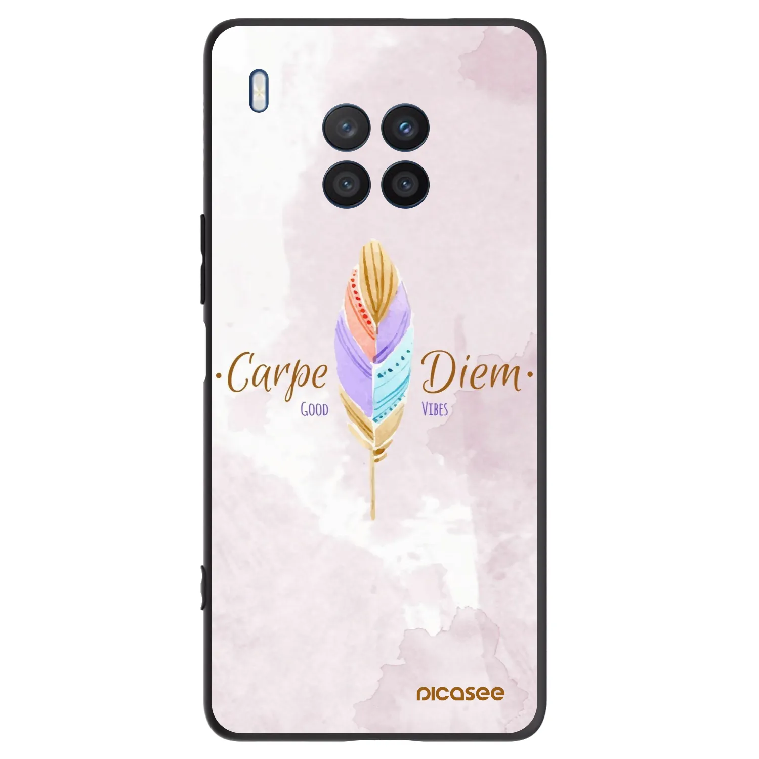 Picasee husă neagră din silicon pentru Honor 50 Lite - Carpe Diem