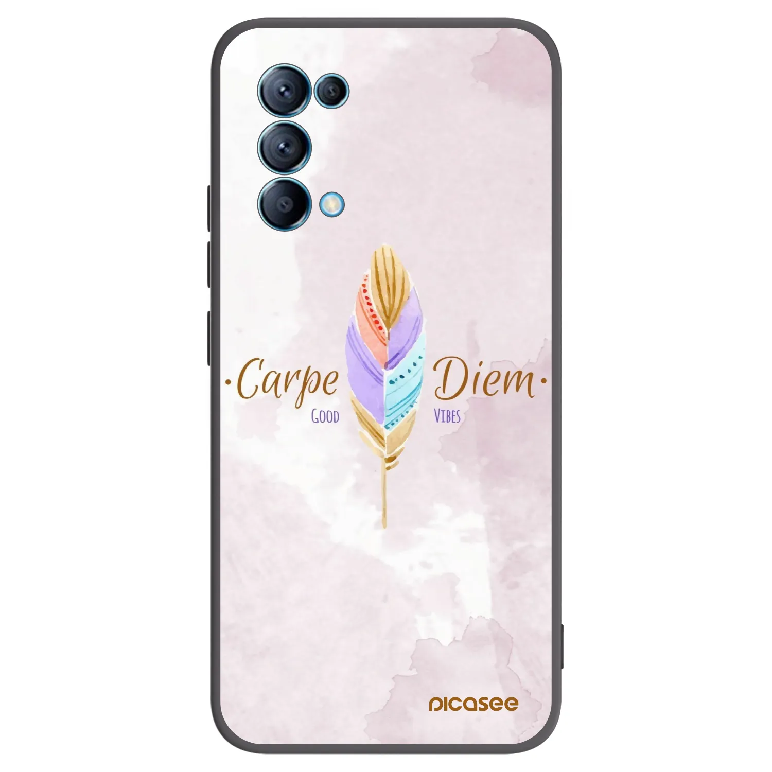 Picasee husă neagră din silicon pentru OPPO Reno 5 5G - Carpe Diem