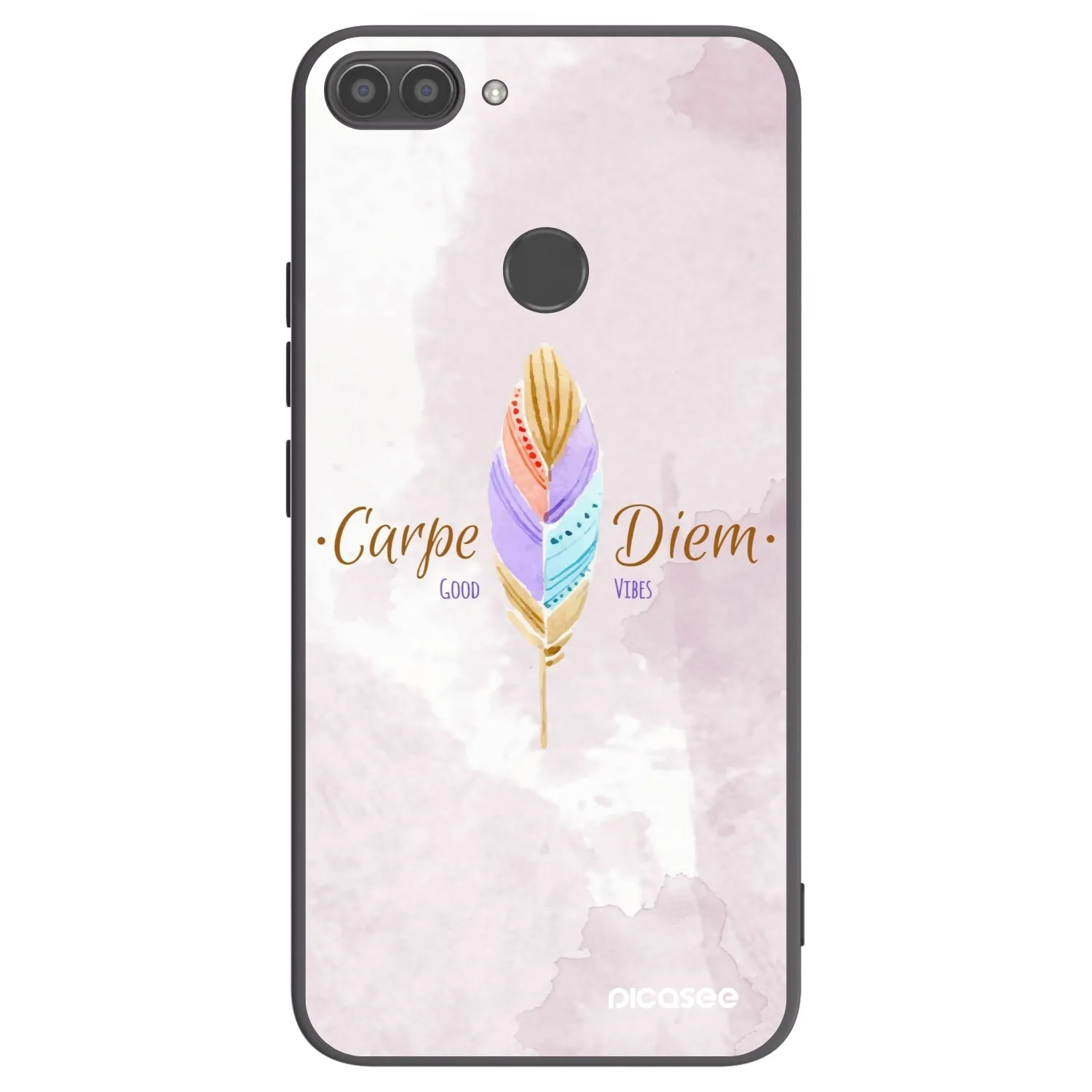 Picasee husă neagră din silicon pentru Huawei P Smart - Carpe Diem