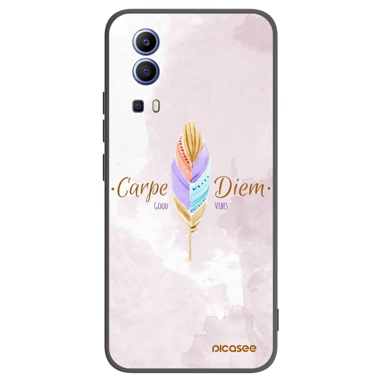 Picasee husă neagră din silicon pentru Vivo Y52 5G - Carpe Diem