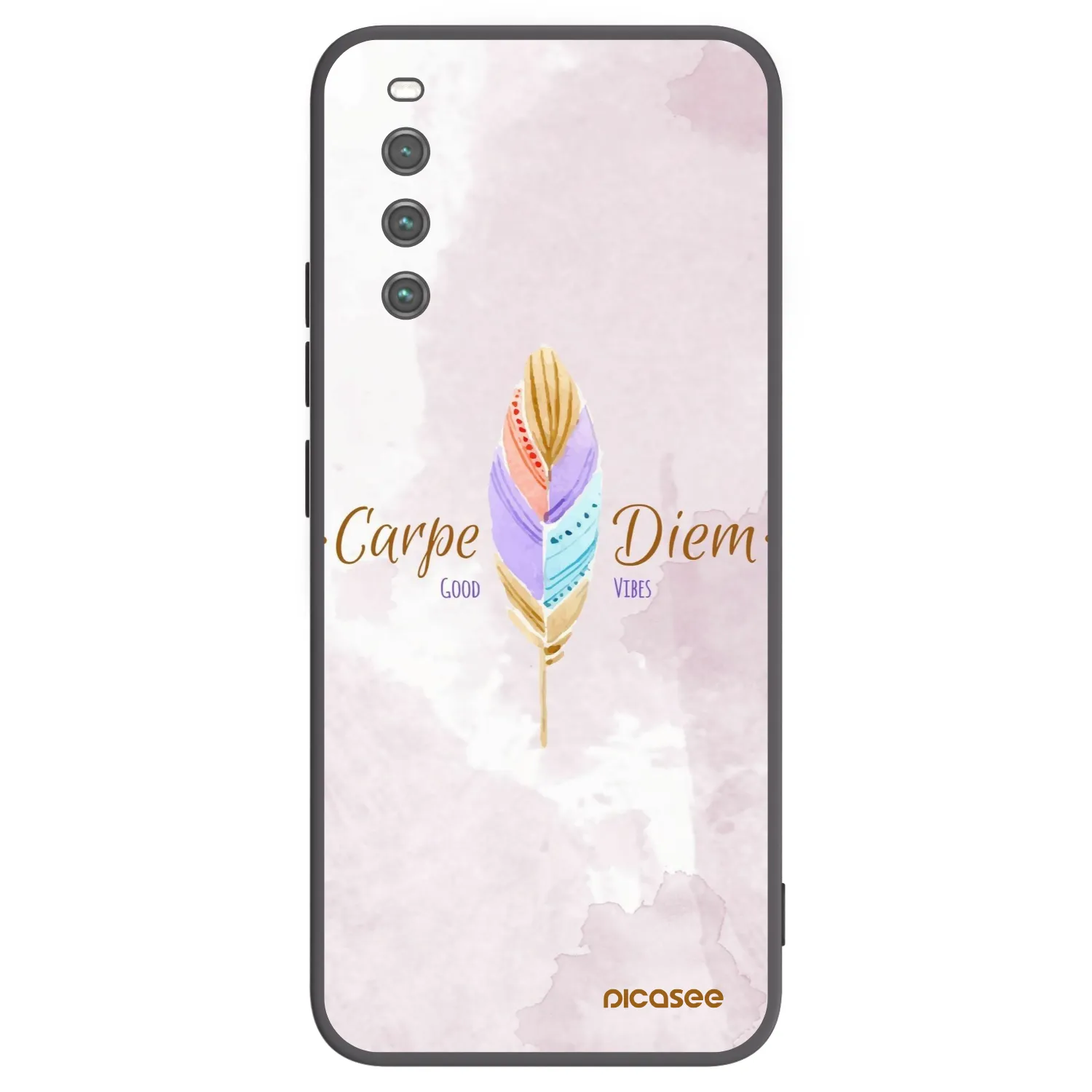 Picasee husă neagră din silicon pentru Sony Xperia 10 IV 5G - Carpe Diem