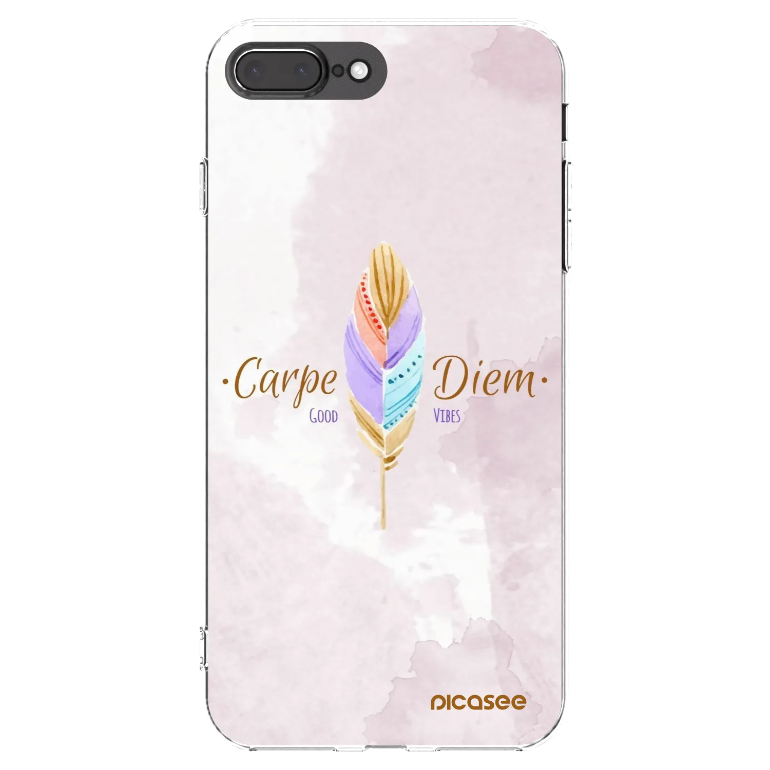 Picasee husă transparentă din silicon pentru Apple iPhone 8 Plus - Carpe Diem