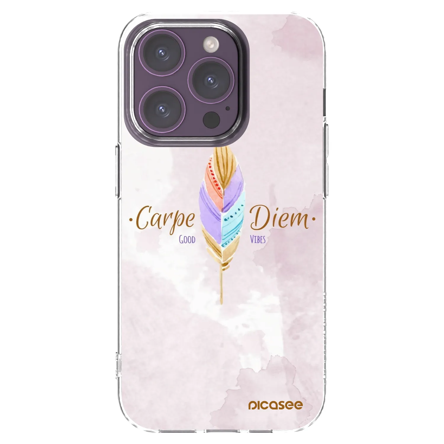 Picasee husă transparentă din silicon pentru Apple iPhone 14 Pro - Carpe Diem