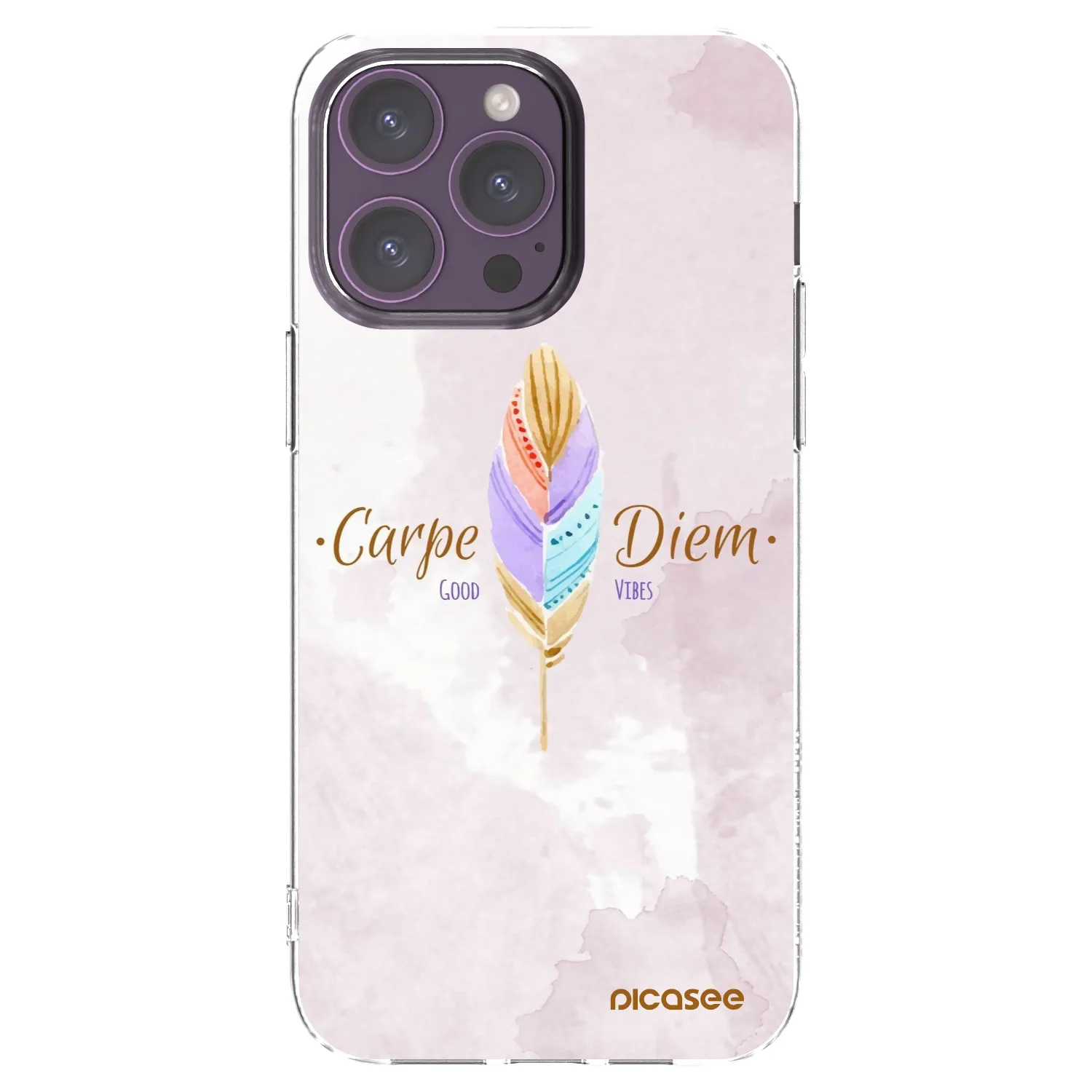 Picasee husă transparentă din silicon pentru Apple iPhone 14 Pro Max - Carpe Diem