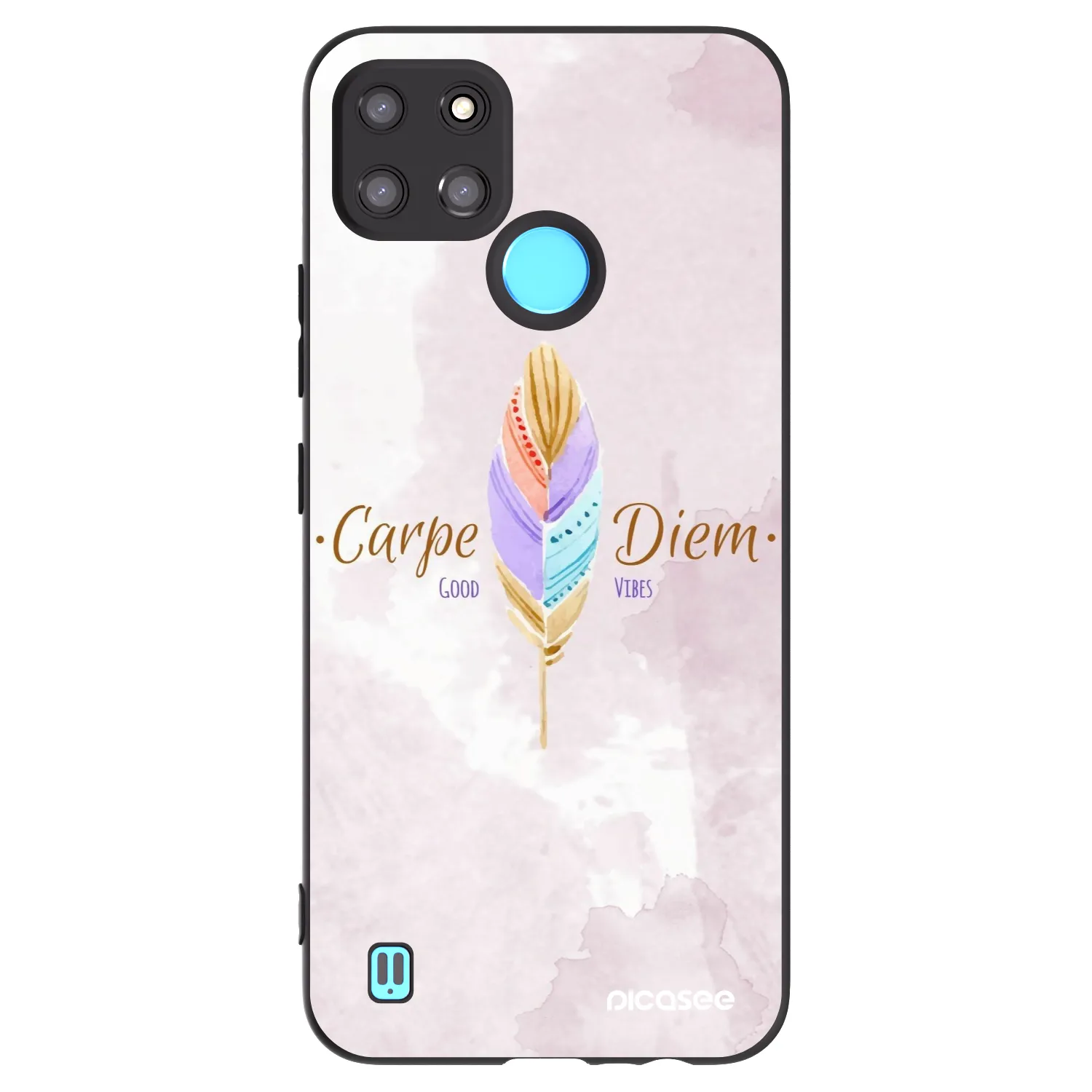 Picasee husă neagră din silicon pentru Realme C21Y - Carpe Diem