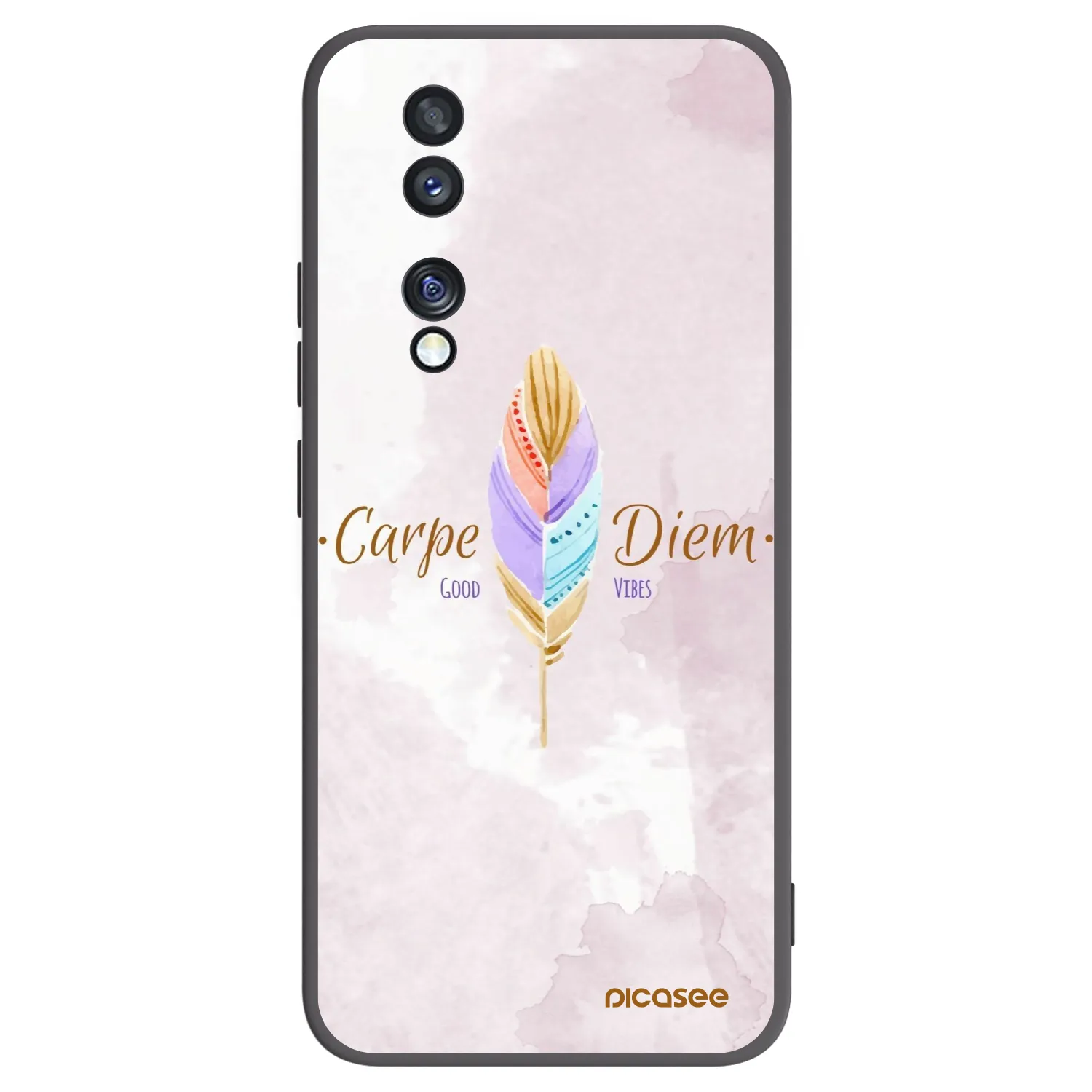 Picasee husă neagră din silicon pentru Honor 70 - Carpe Diem