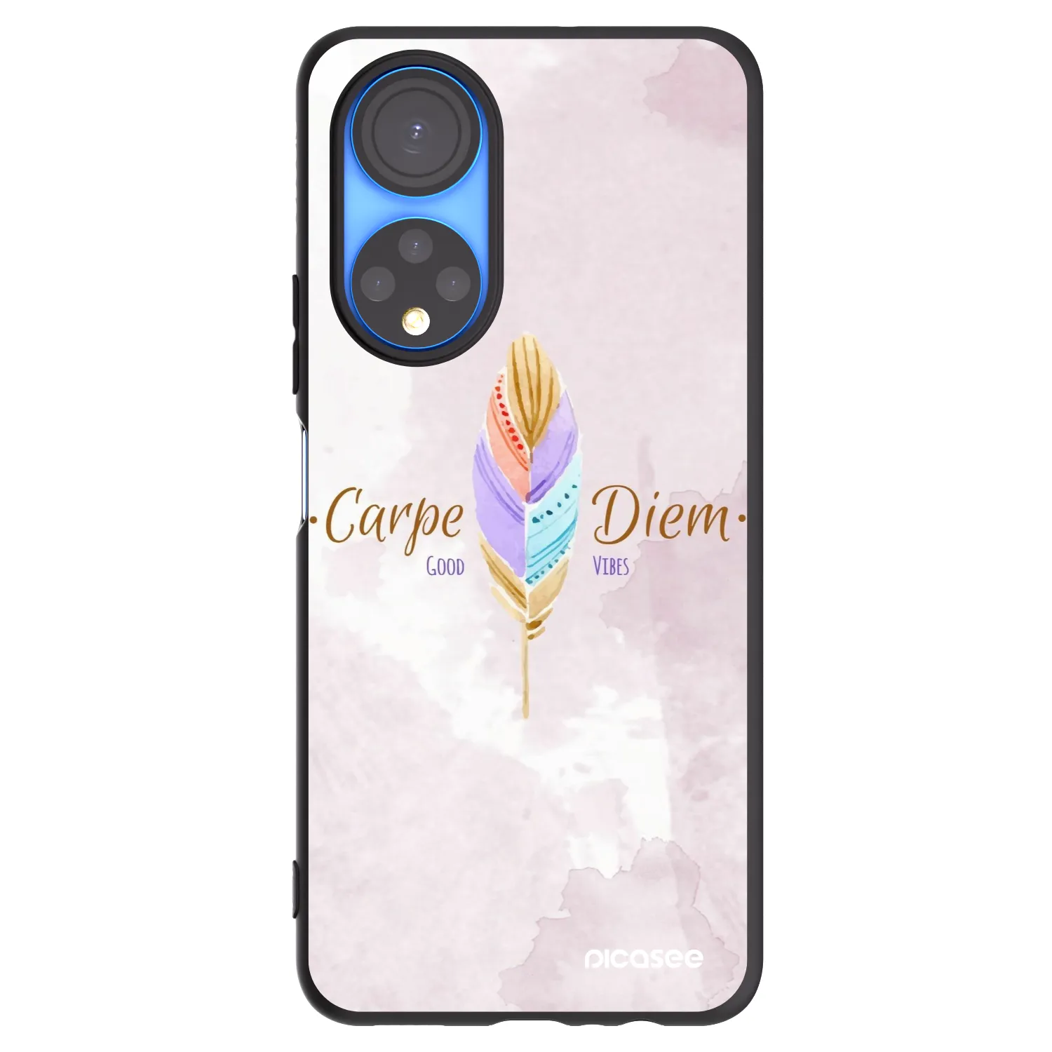 Picasee husă neagră din silicon pentru Honor X7 - Carpe Diem
