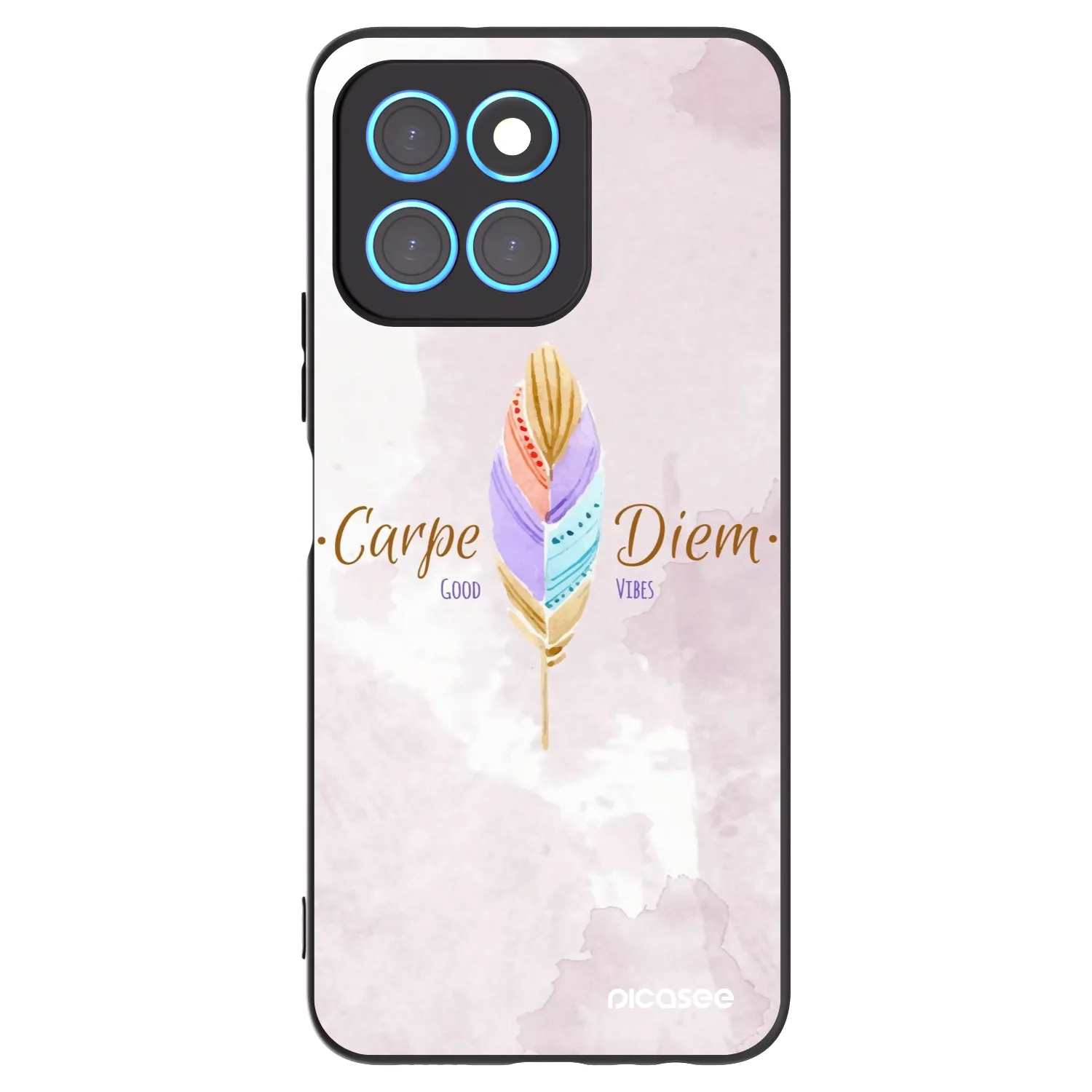 Picasee husă neagră din silicon pentru Honor X6 - Carpe Diem