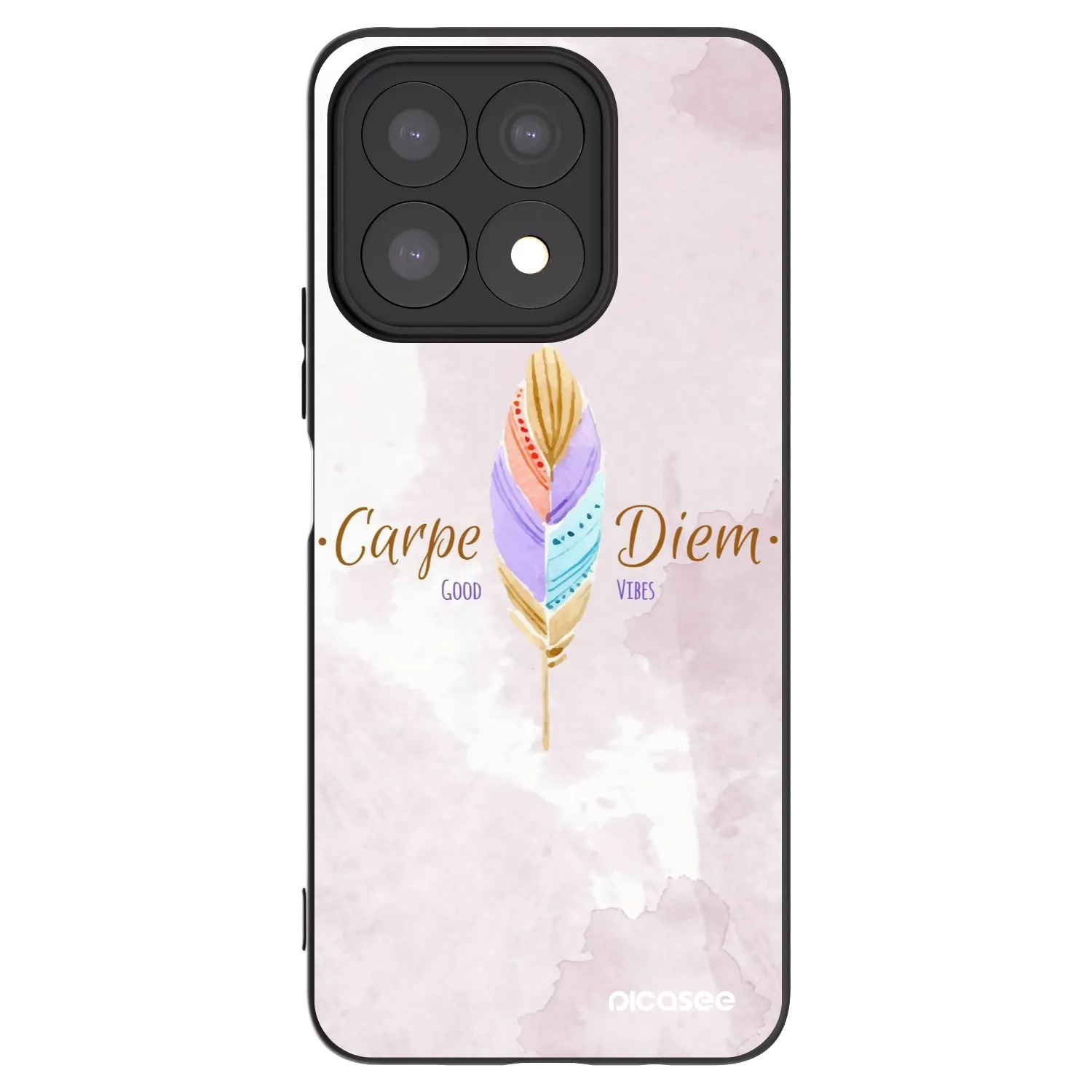 Picasee husă neagră din silicon pentru Honor X8a - Carpe Diem