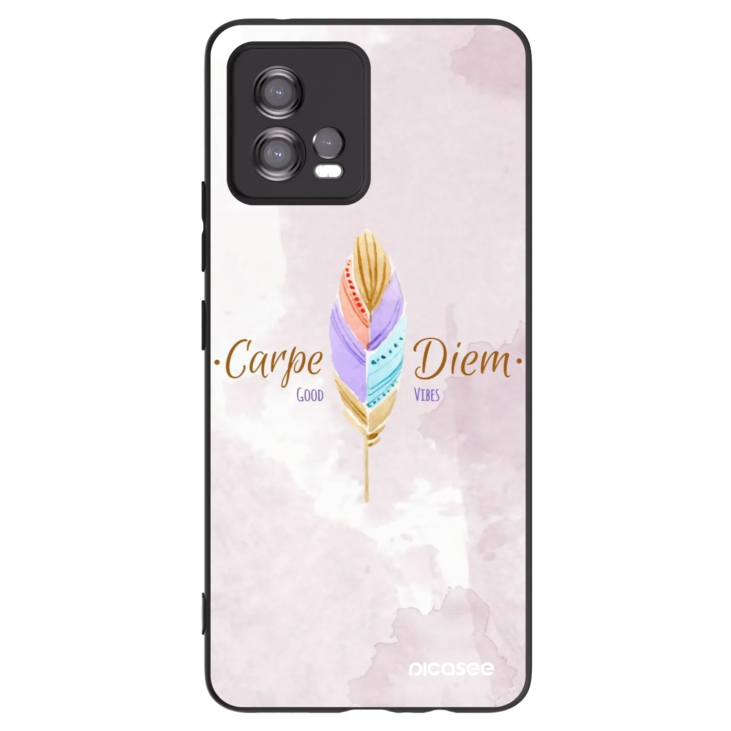 Picasee husă neagră din silicon pentru Motorola Moto G72 - Carpe Diem
