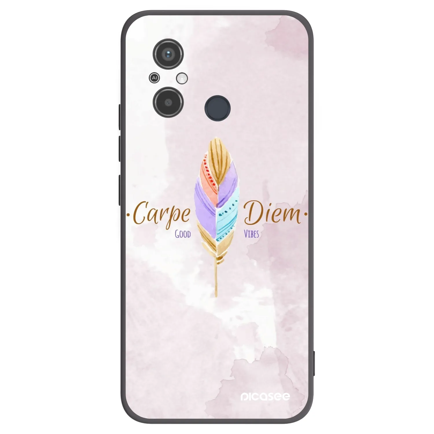 Picasee husă neagră din silicon pentru Xiaomi Redmi 12C - Carpe Diem