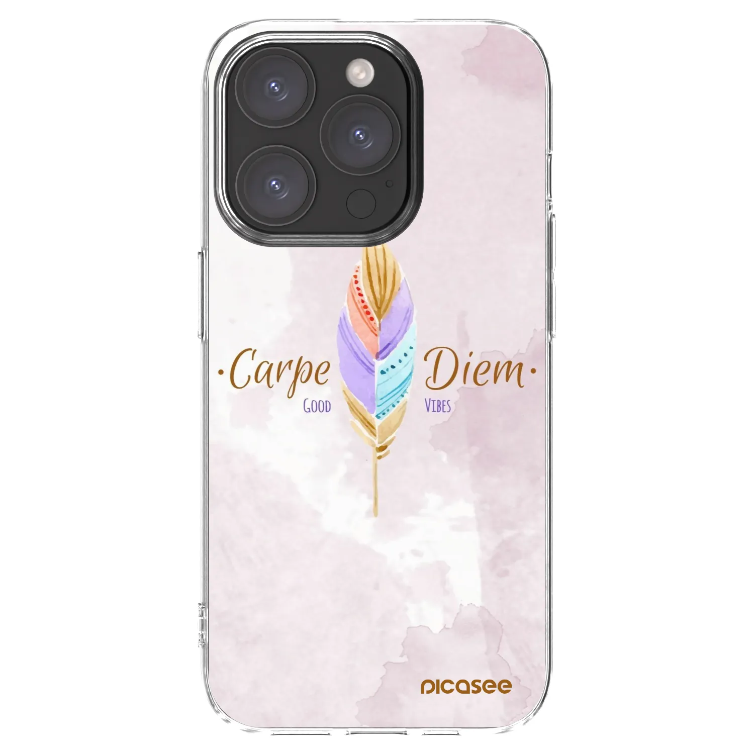 Picasee husă transparentă din silicon pentru Apple iPhone 15 Pro - Carpe Diem