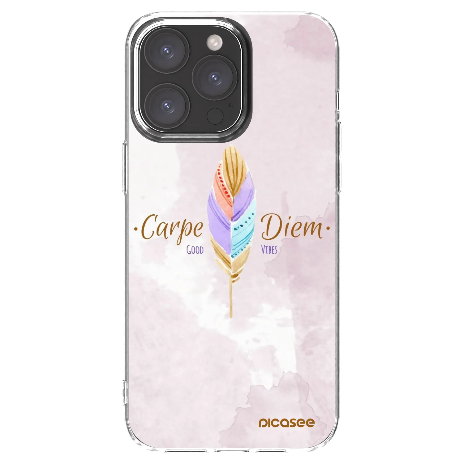 Picasee husă transparentă din silicon pentru Apple iPhone 15 Pro Max - Carpe Diem