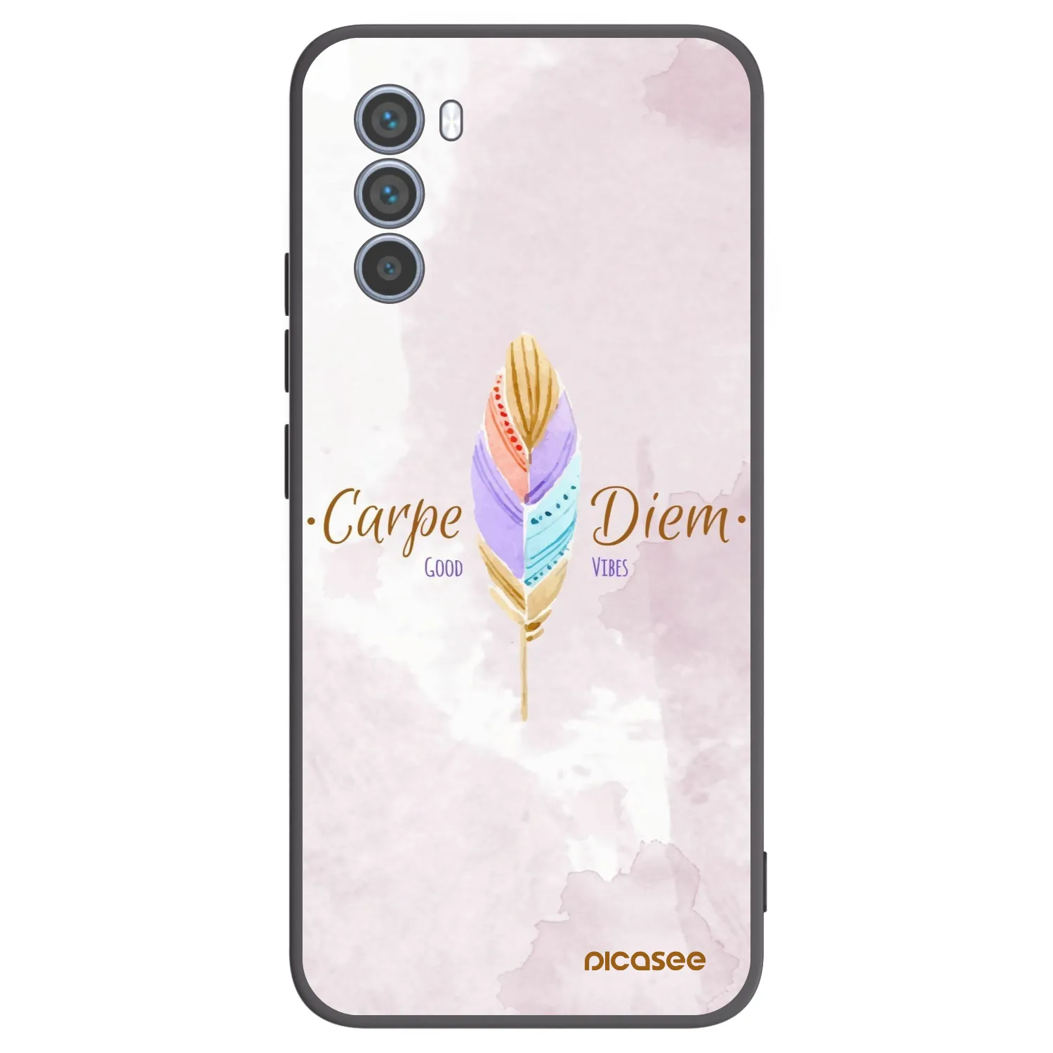 Picasee husă neagră din silicon pentru Motorola Moto G62 - Carpe Diem