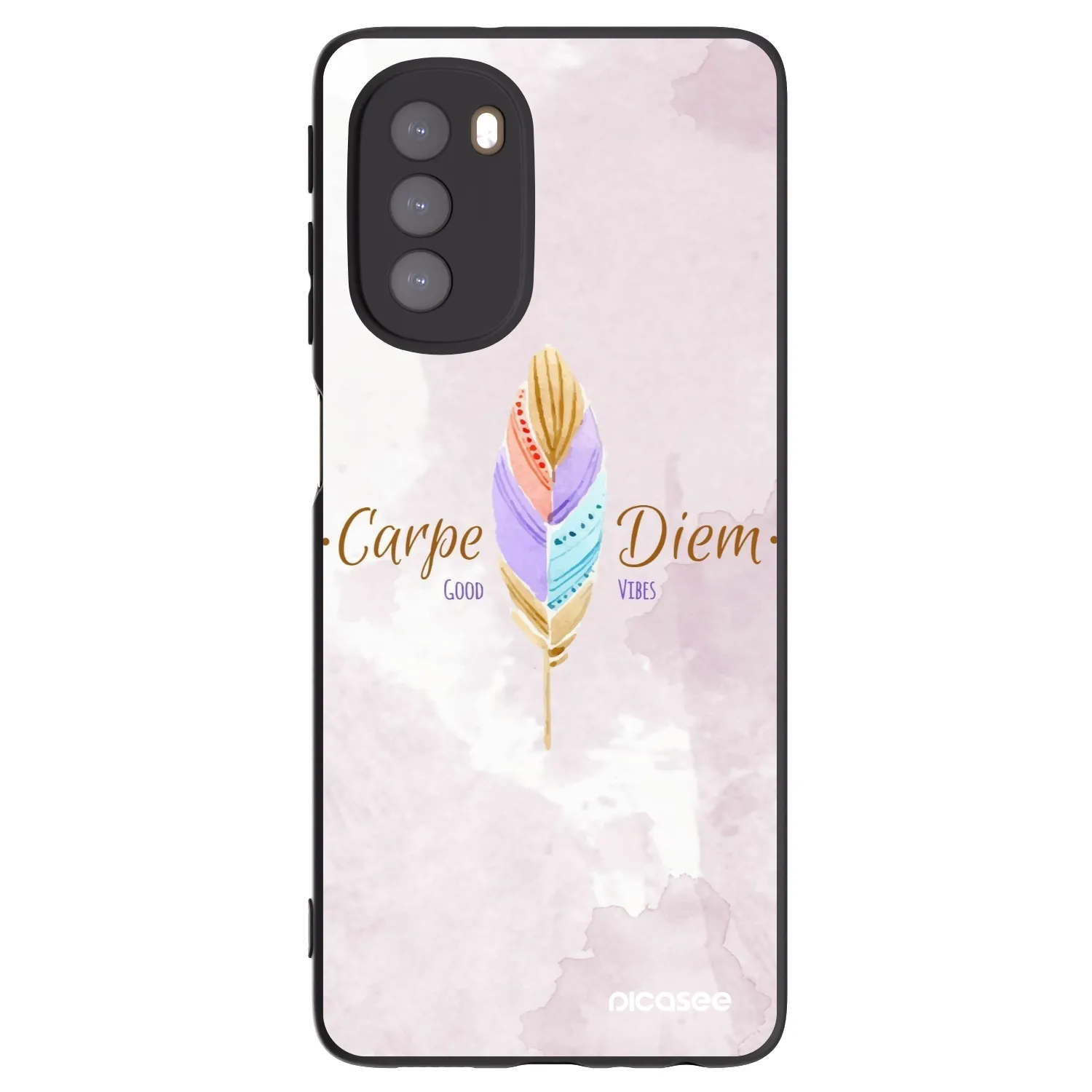 Picasee husă neagră din silicon pentru Motorola Moto G51 - Carpe Diem