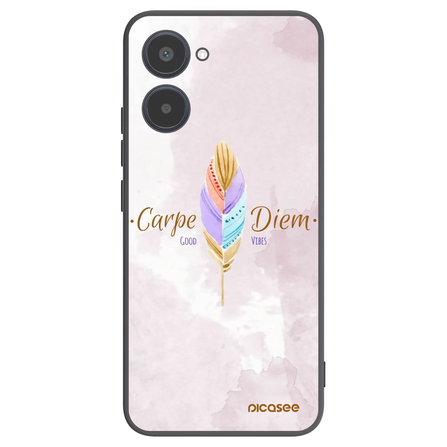 Picasee husă neagră din silicon pentru Realme 10 4G - Carpe Diem