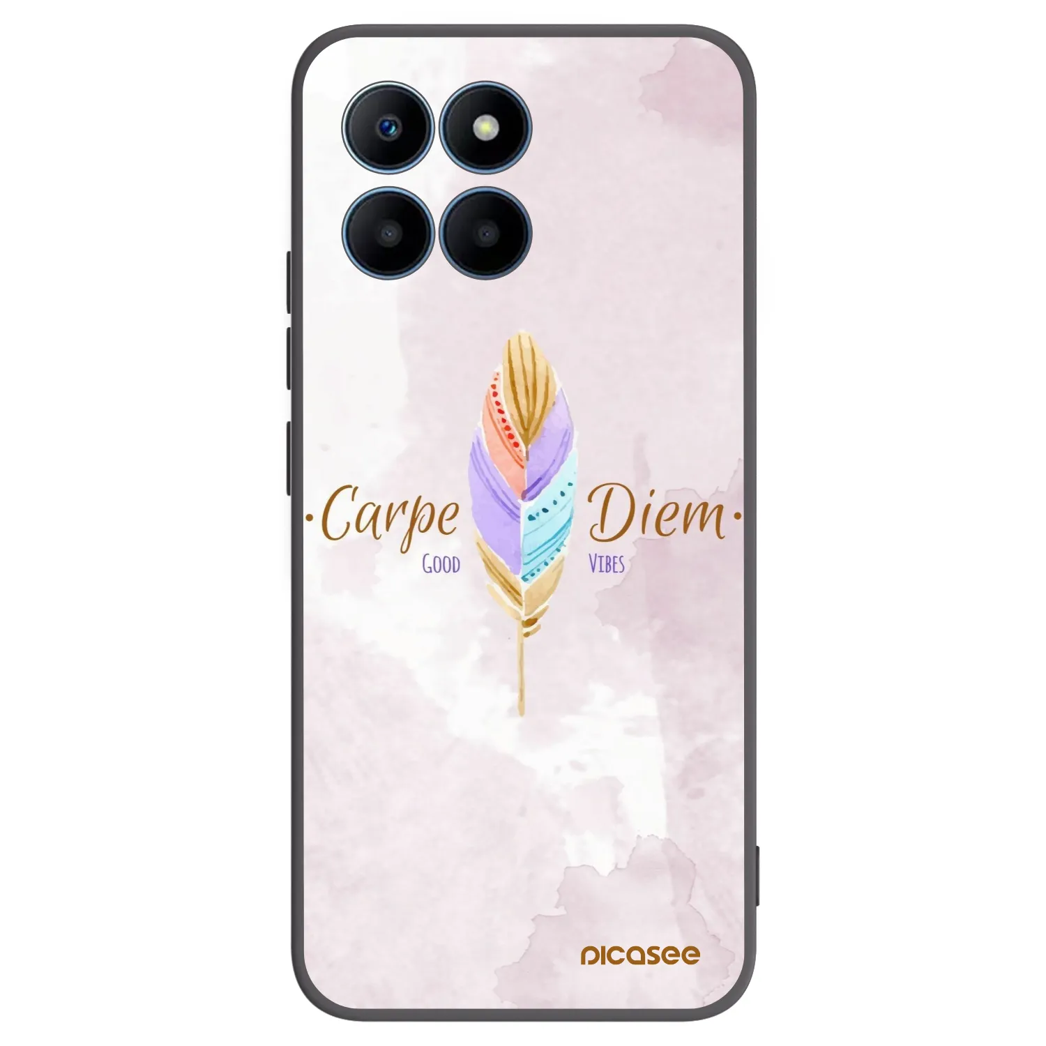 Picasee husă neagră din silicon pentru Honor 70 Lite - Carpe Diem