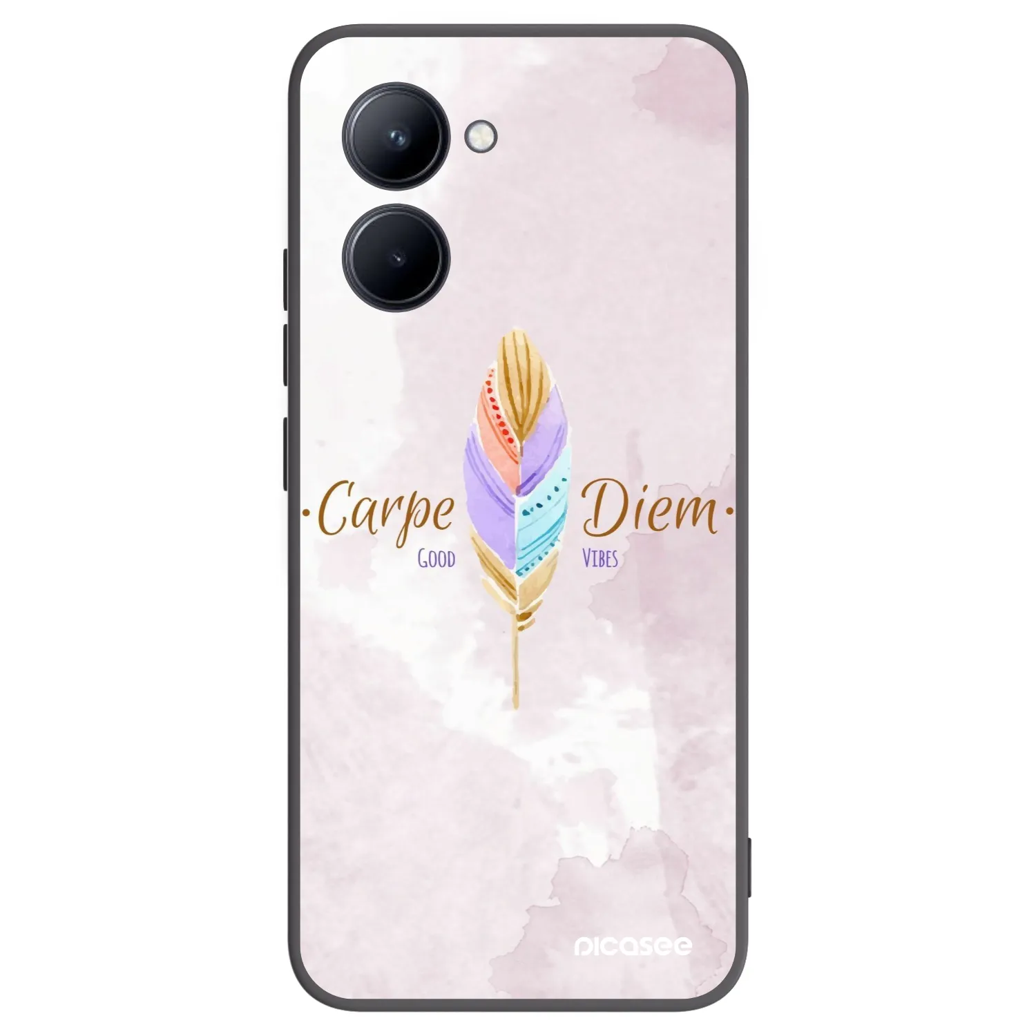 Picasee husă neagră din silicon pentru Realme C33 (2023) - Carpe Diem