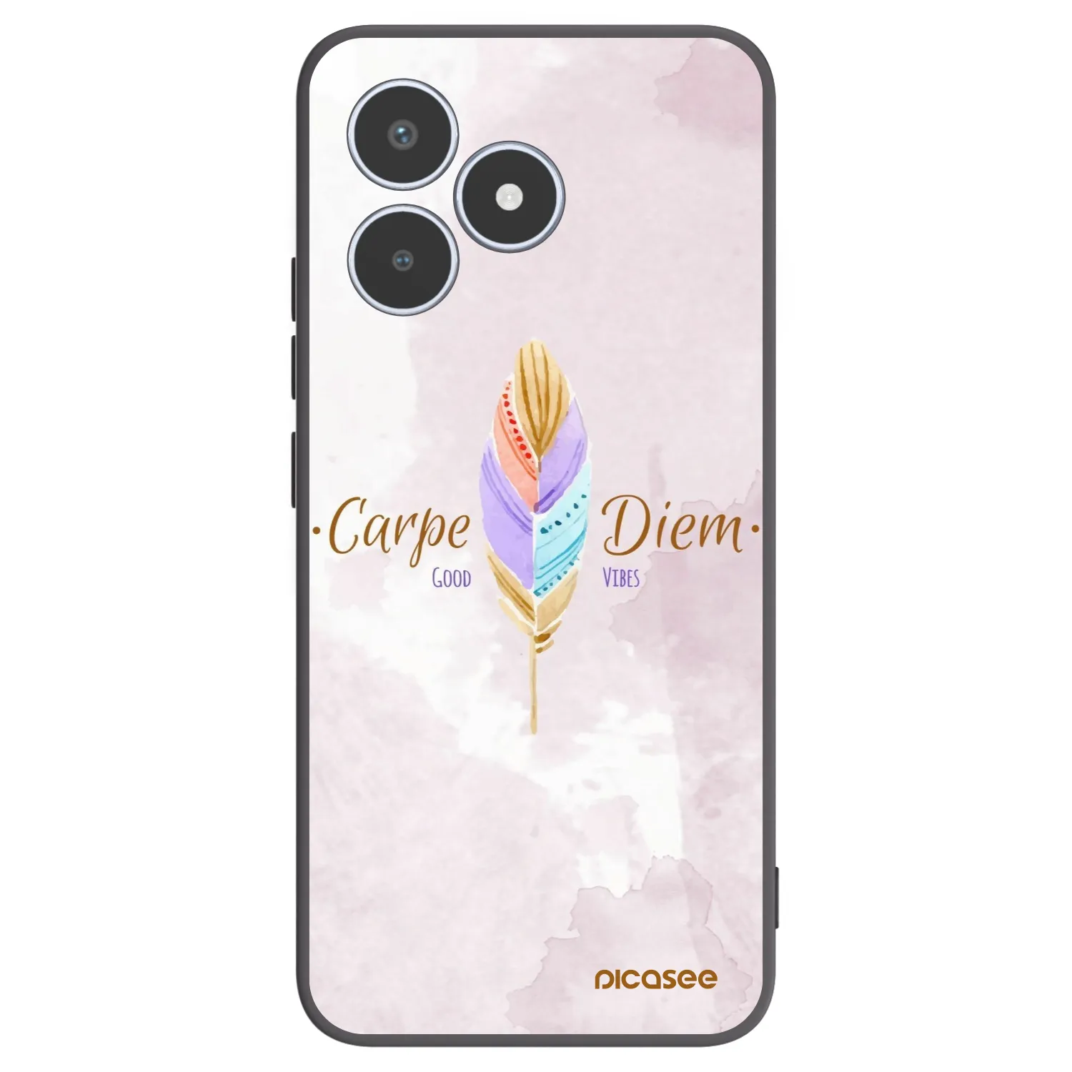 Picasee husă neagră din silicon pentru Realme C53 - Carpe Diem