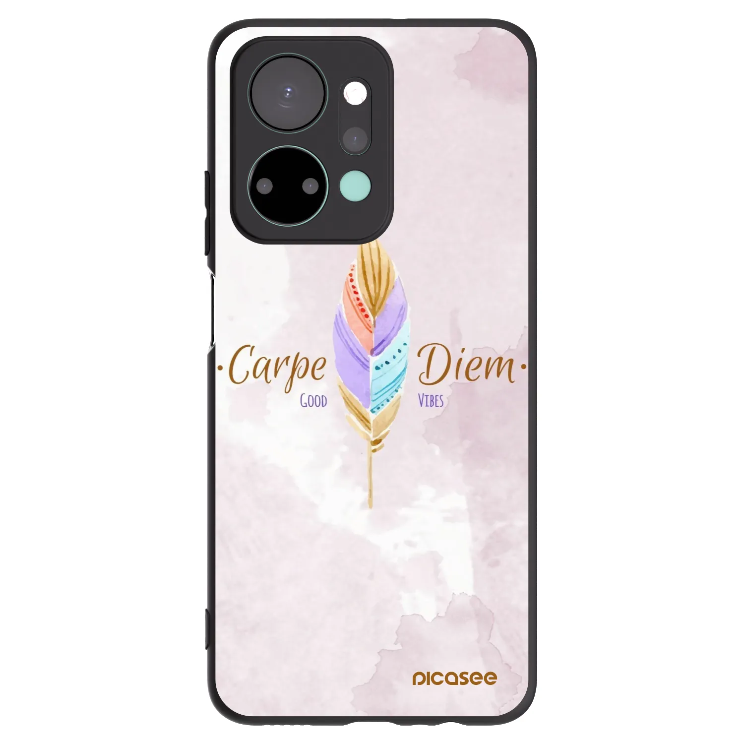 Picasee husă neagră din silicon pentru Honor X7a - Carpe Diem