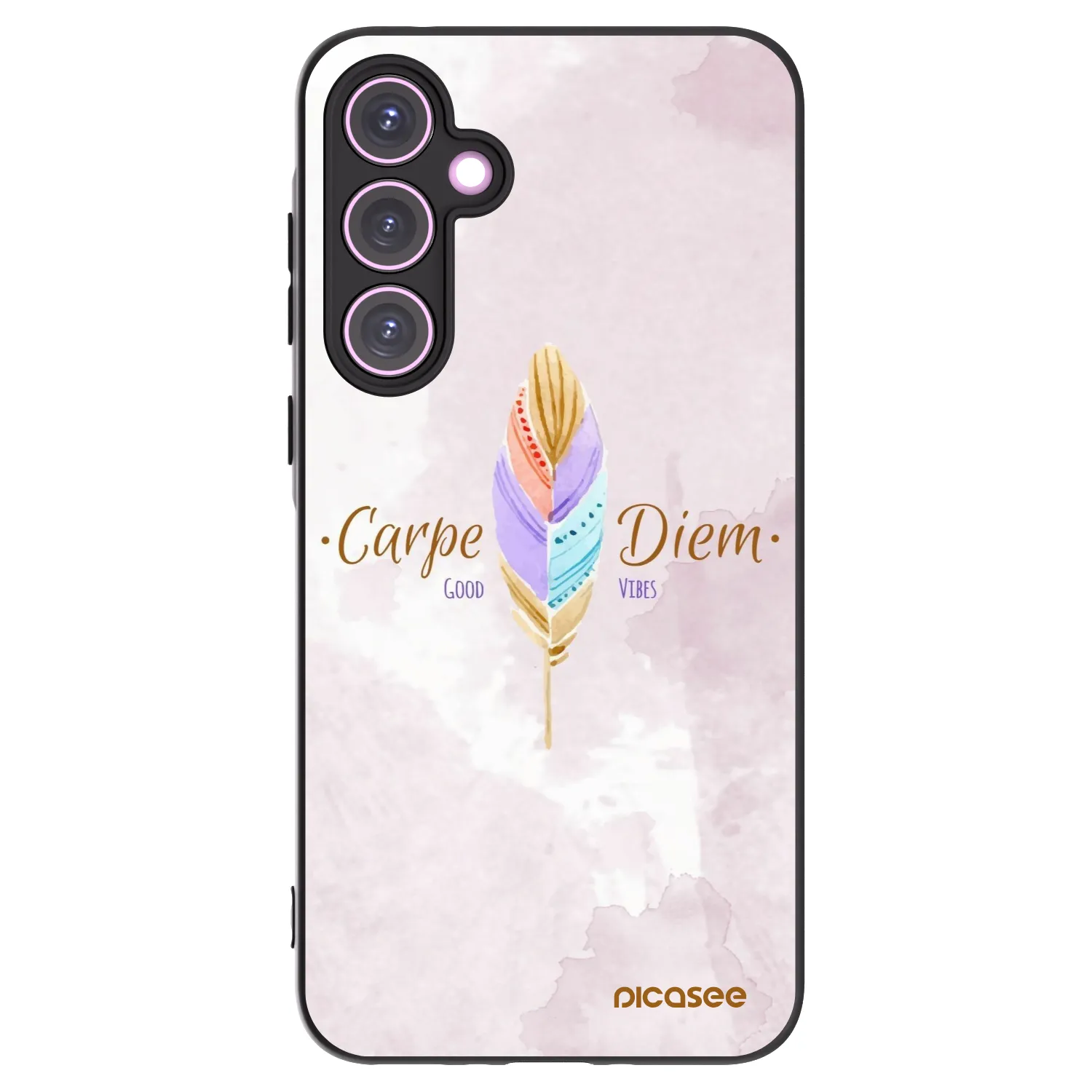 Picasee husă neagră din silicon pentru Samsung Galaxy A35 5G A356B - Carpe Diem