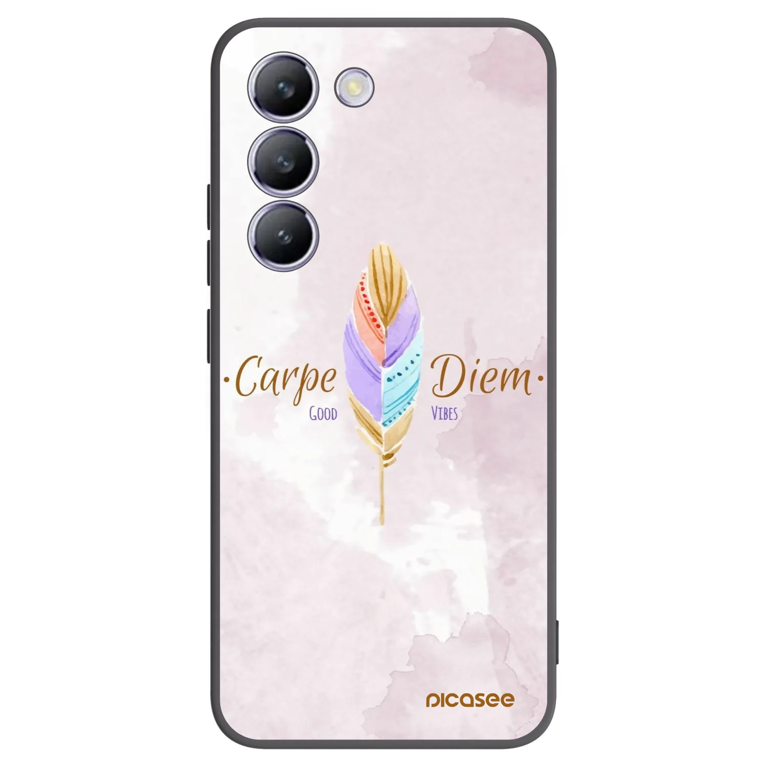 Picasee husă neagră din silicon pentru Vivo V40 SE 5G - Carpe Diem