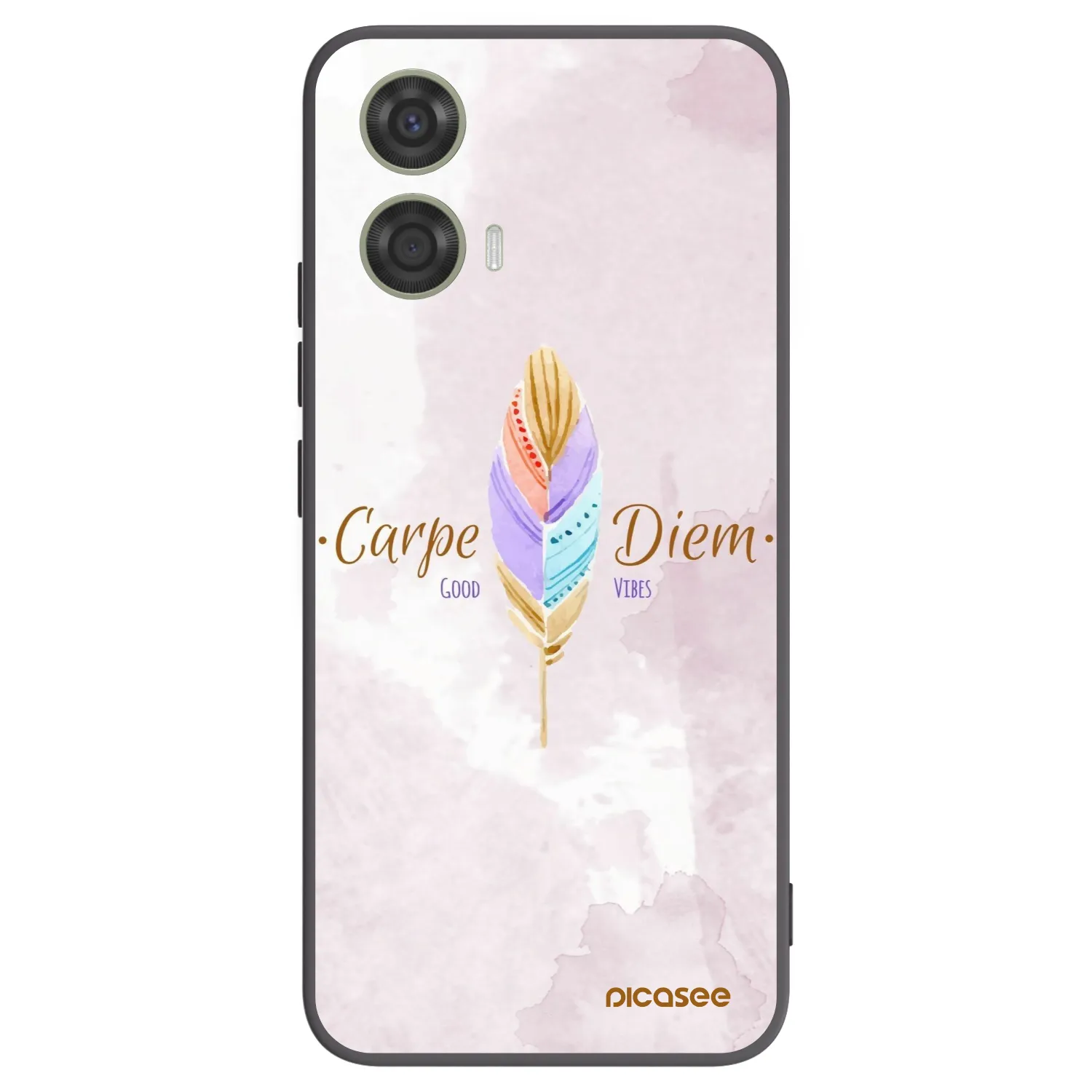 Picasee husă neagră din silicon pentru Motorola Moto G24 - Carpe Diem