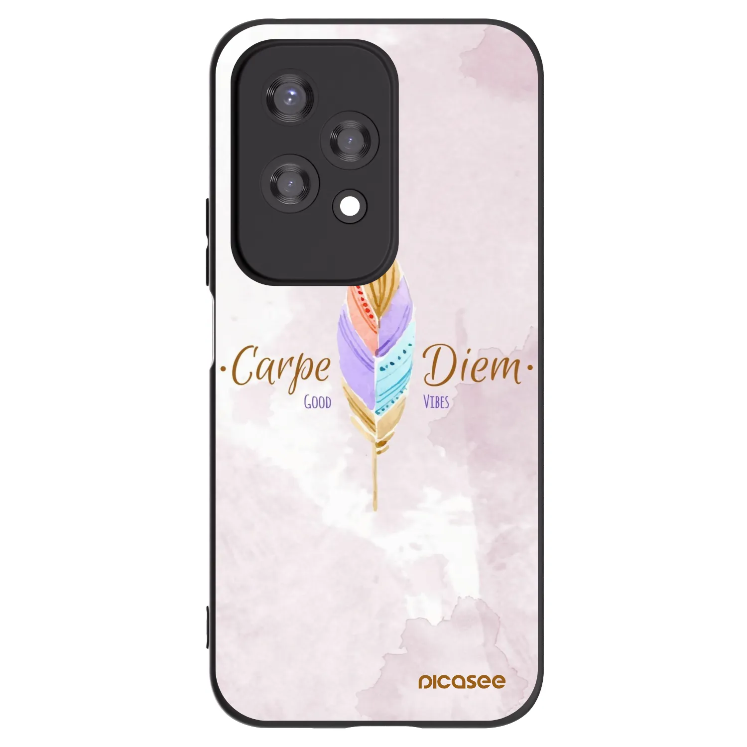 Picasee husă neagră din silicon pentru Honor 200 Lite - Carpe Diem