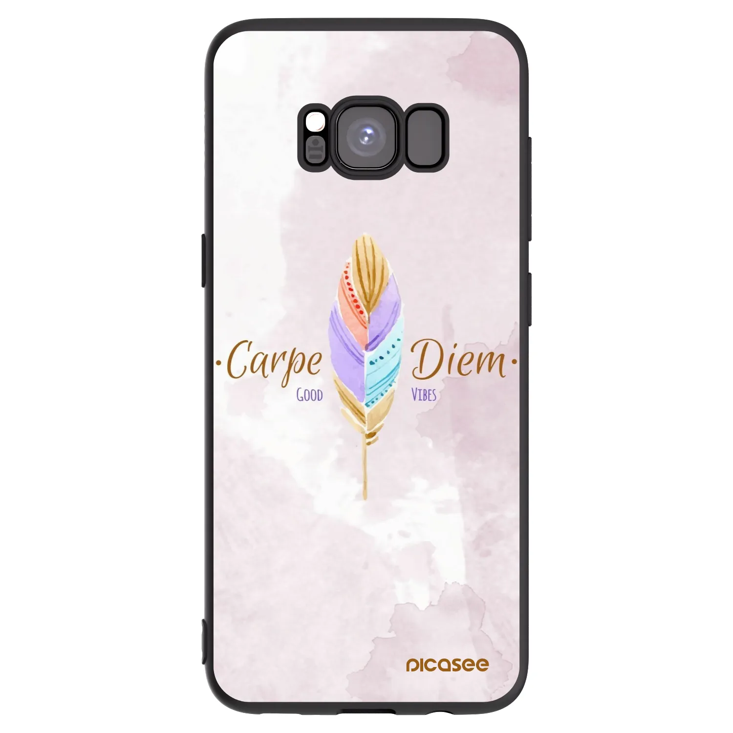 Picasee husă neagră din silicon pentru Samsung Galaxy S8 G950F - Carpe Diem