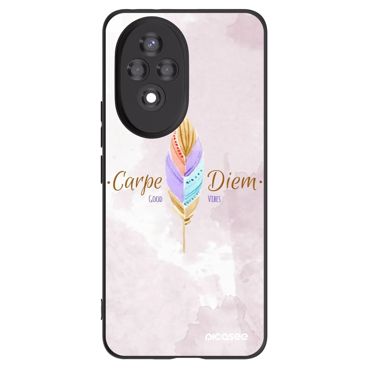 Picasee husă neagră din silicon pentru Honor 200 5G - Carpe Diem