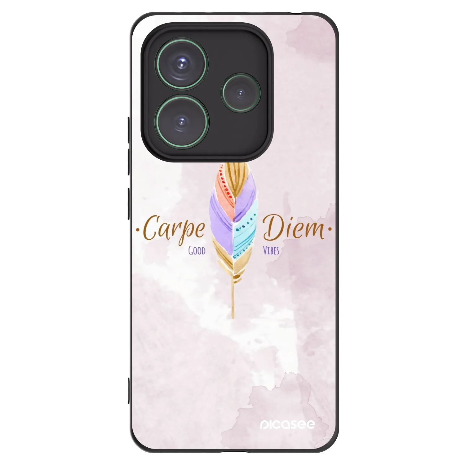 Picasee husă neagră din silicon pentru Xiaomi Redmi Note 14 5G - Carpe Diem