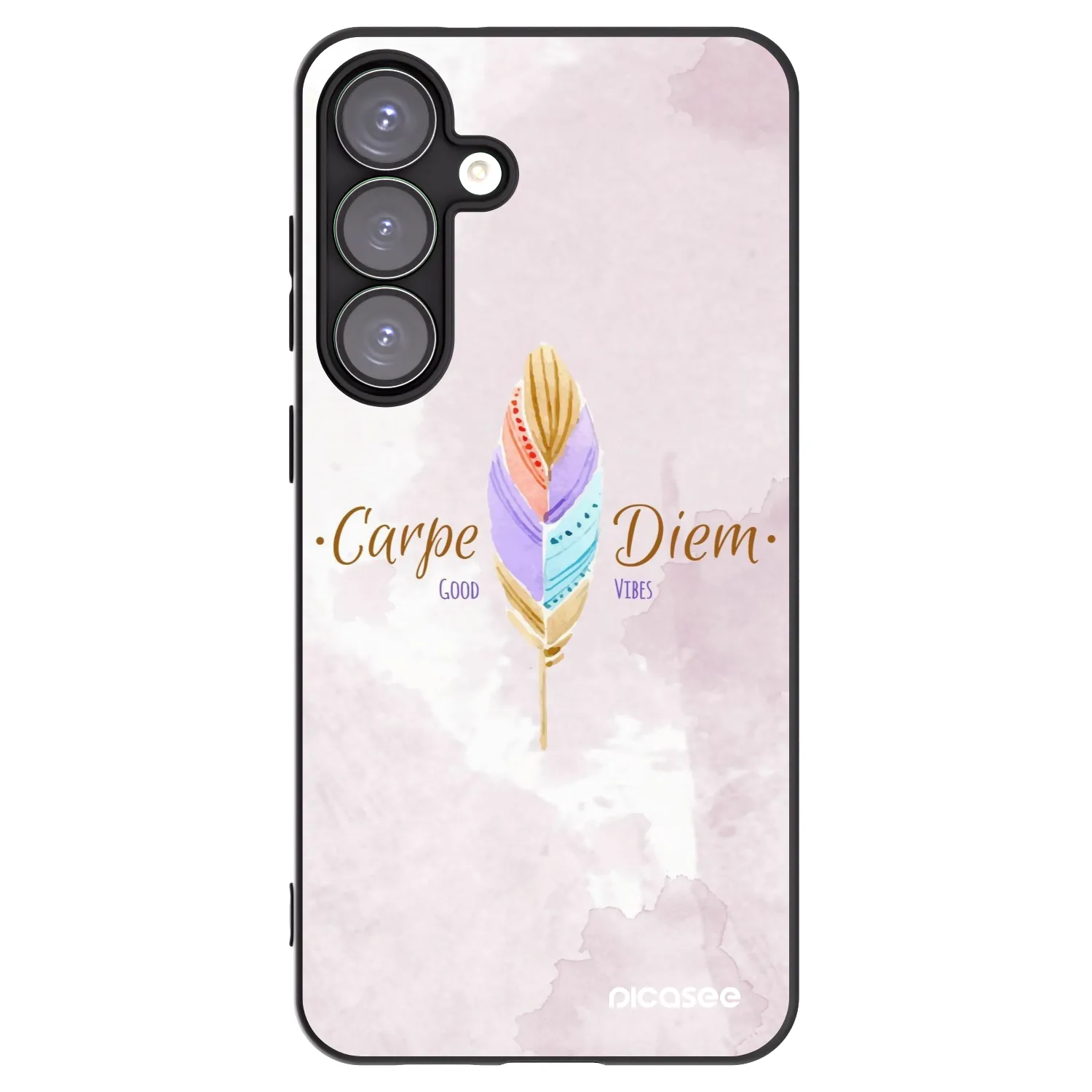 Picasee husă neagră din silicon pentru Samsung Galaxy S25+ 5G - Carpe Diem
