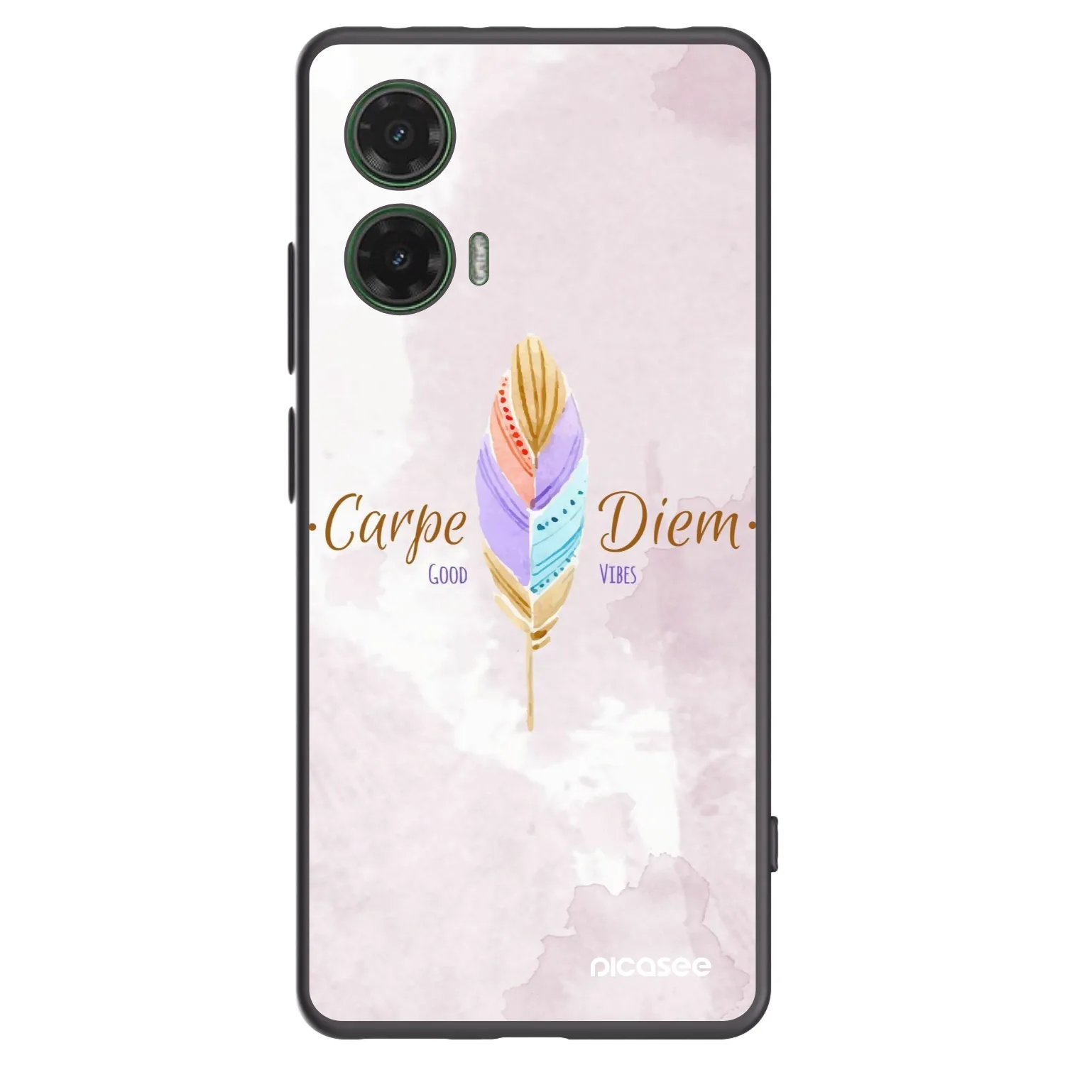 Picasee husă neagră din silicon pentru Motorola Moto G35 5G - Carpe Diem