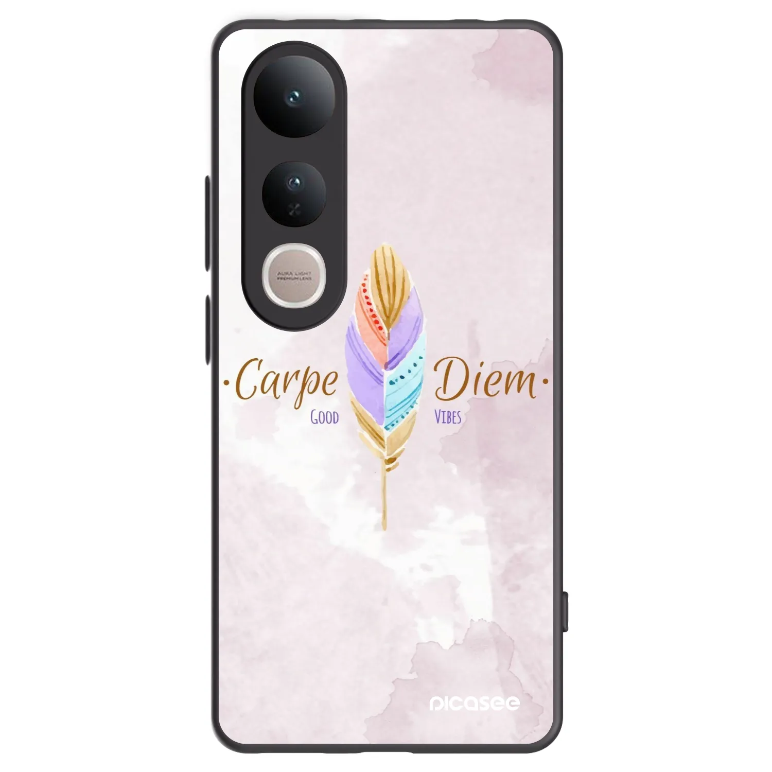 Picasee husă neagră din silicon pentru Vivo V50 Lite 5G - Carpe Diem