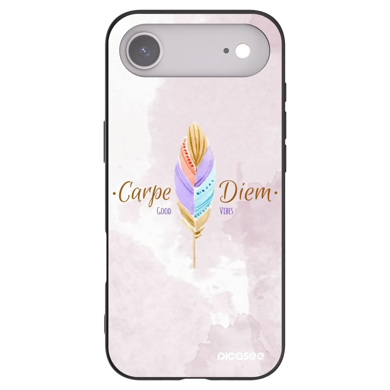 Picasee husă neagră din silicon pentru Apple iPhone Air - Carpe Diem