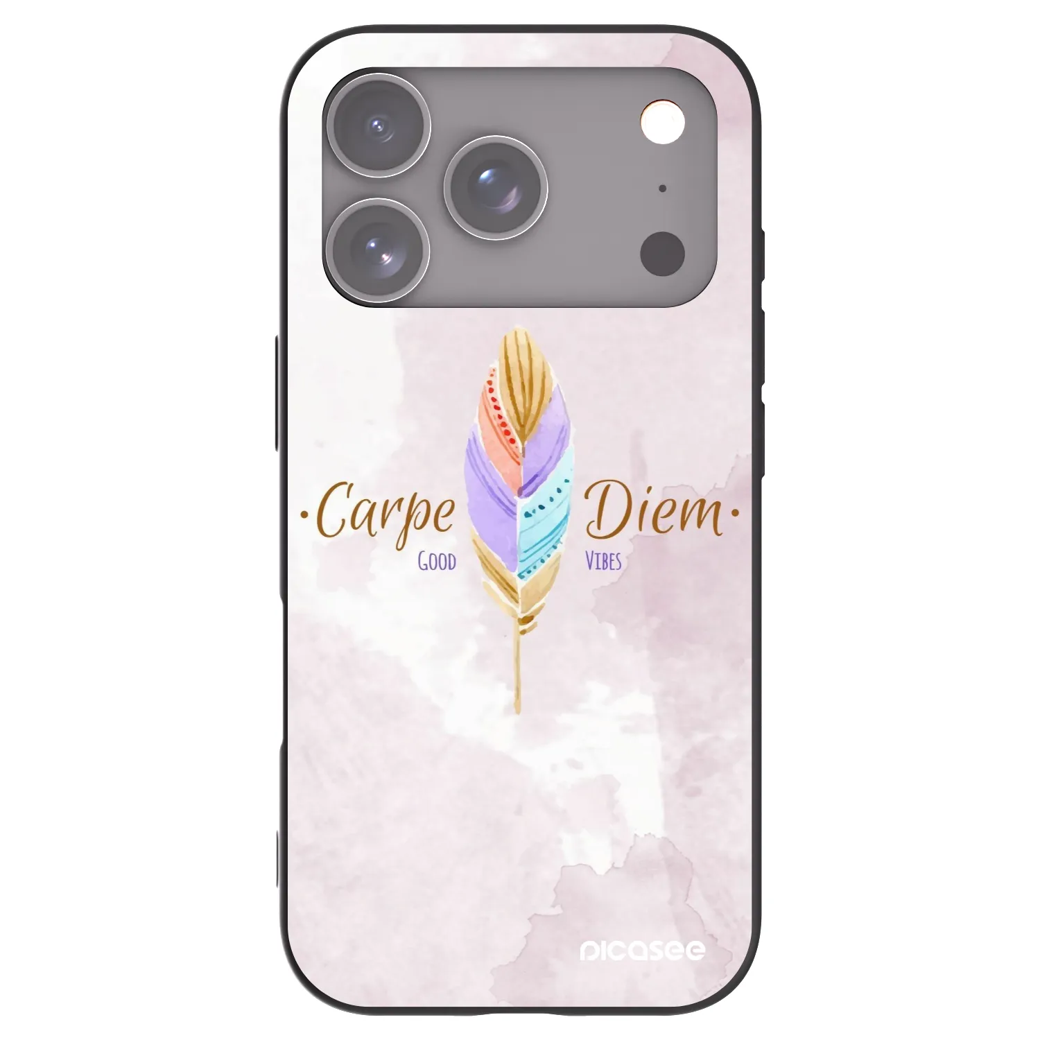 Picasee husă neagră din silicon pentru Apple iPhone 17 Pro - Carpe Diem