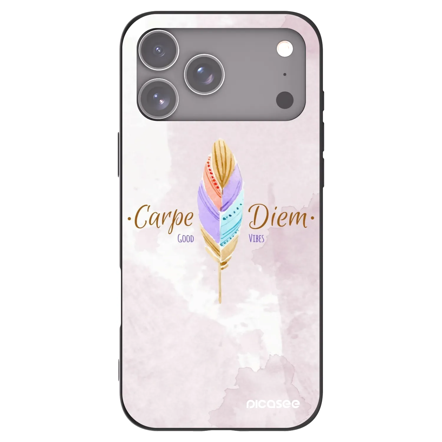 Picasee husă neagră din silicon pentru Apple iPhone 17 Pro Max - Carpe Diem