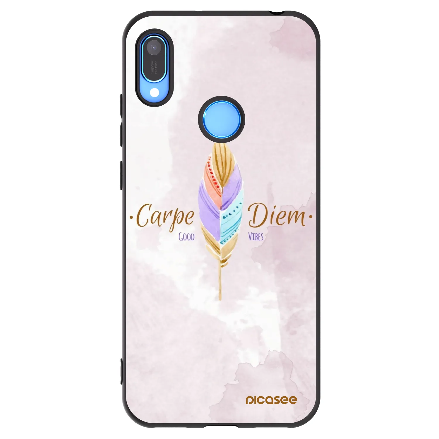 Picasee husă neagră din silicon pentru Huawei Y6 2019 - Carpe Diem