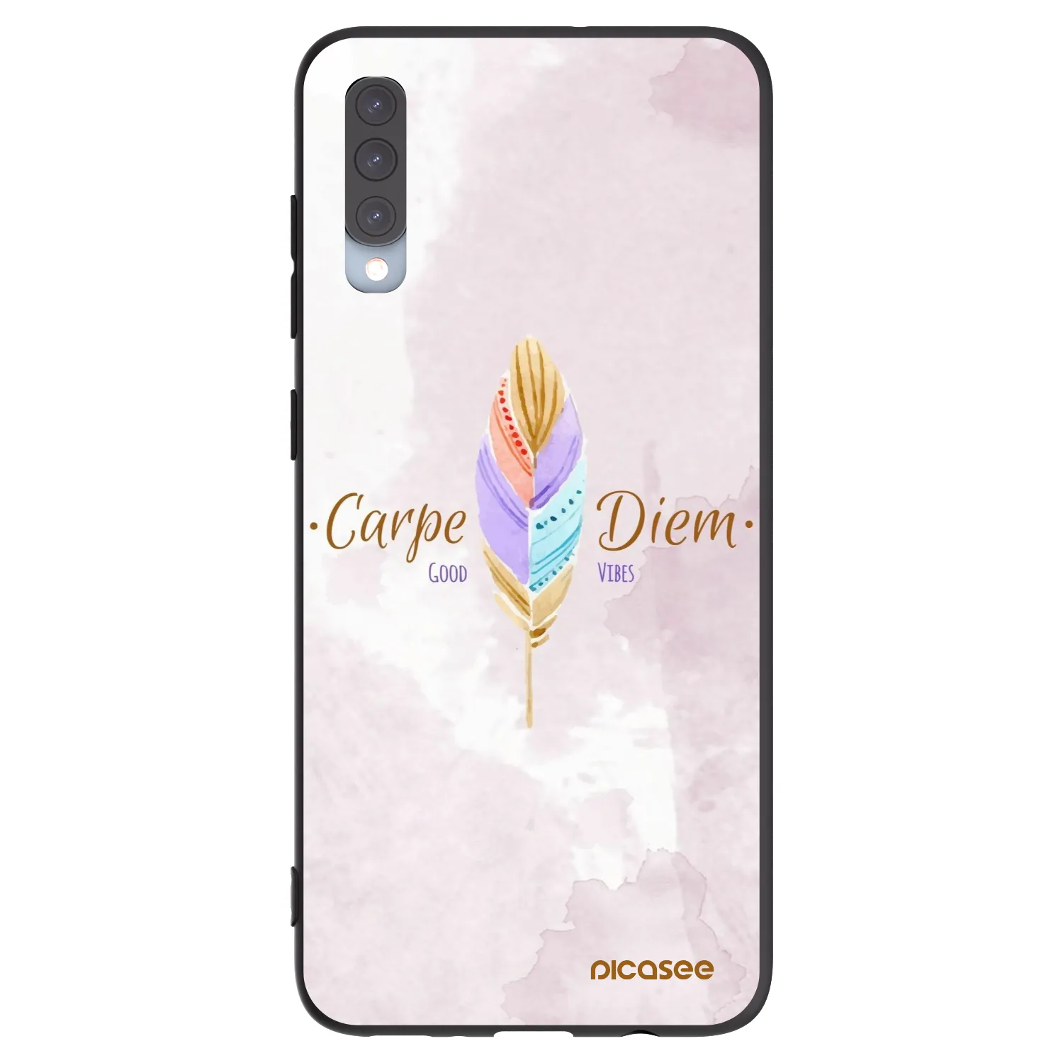 Picasee husă neagră din silicon pentru Samsung Galaxy A70 A705F - Carpe Diem