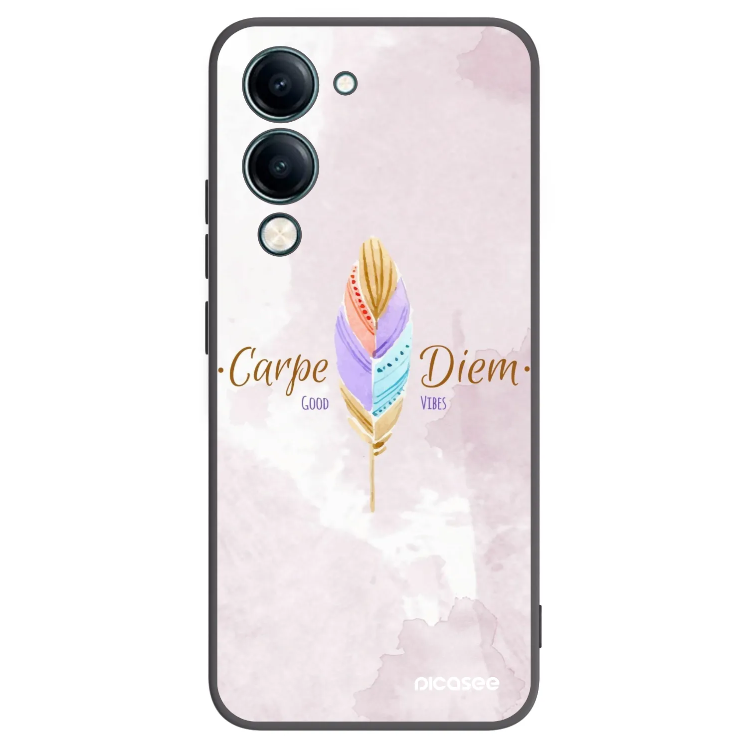 Picasee husă neagră din silicon pentru Vivo Y29s 5G - Carpe Diem