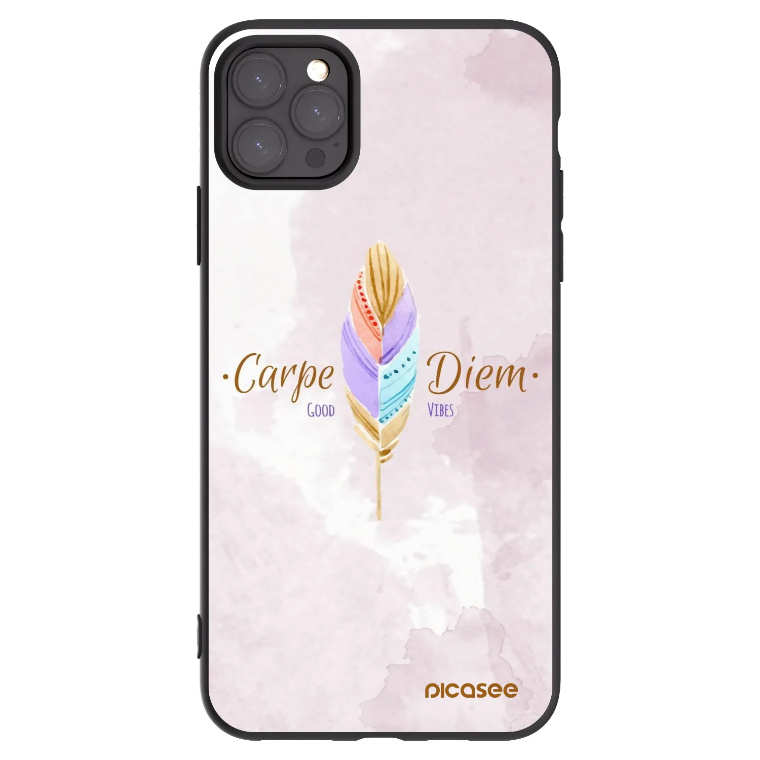 Picasee husă neagră din silicon pentru Apple iPhone 11 Pro Max - Carpe Diem
