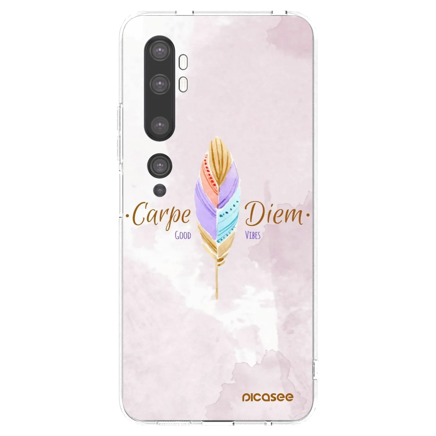 Picasee husă transparentă din silicon pentru Xiaomi Mi Note 10 (Pro) - Carpe Diem