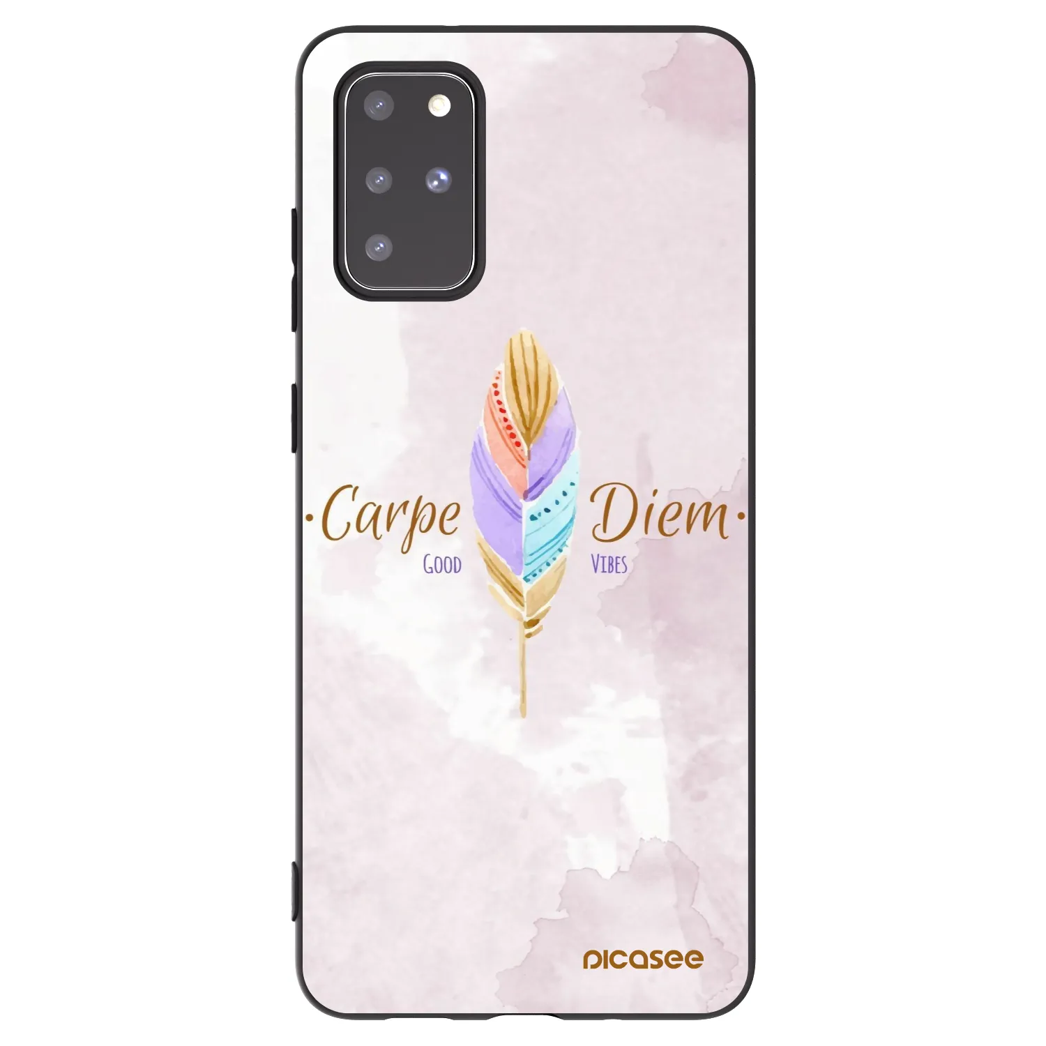 Picasee husă neagră din silicon pentru Samsung Galaxy S20+ G985F - Carpe Diem