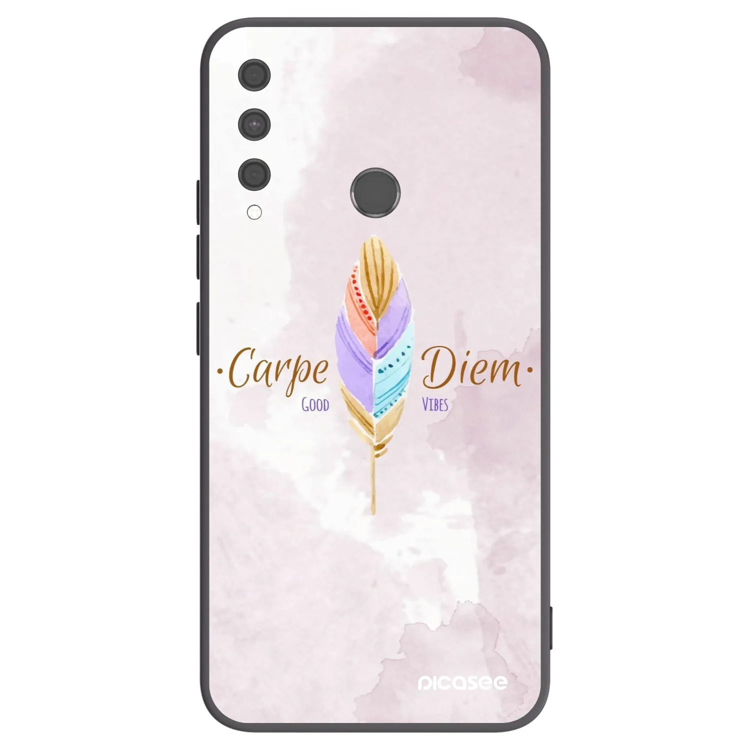 Picasee husă neagră din silicon pentru Huawei P40 Lite E - Carpe Diem